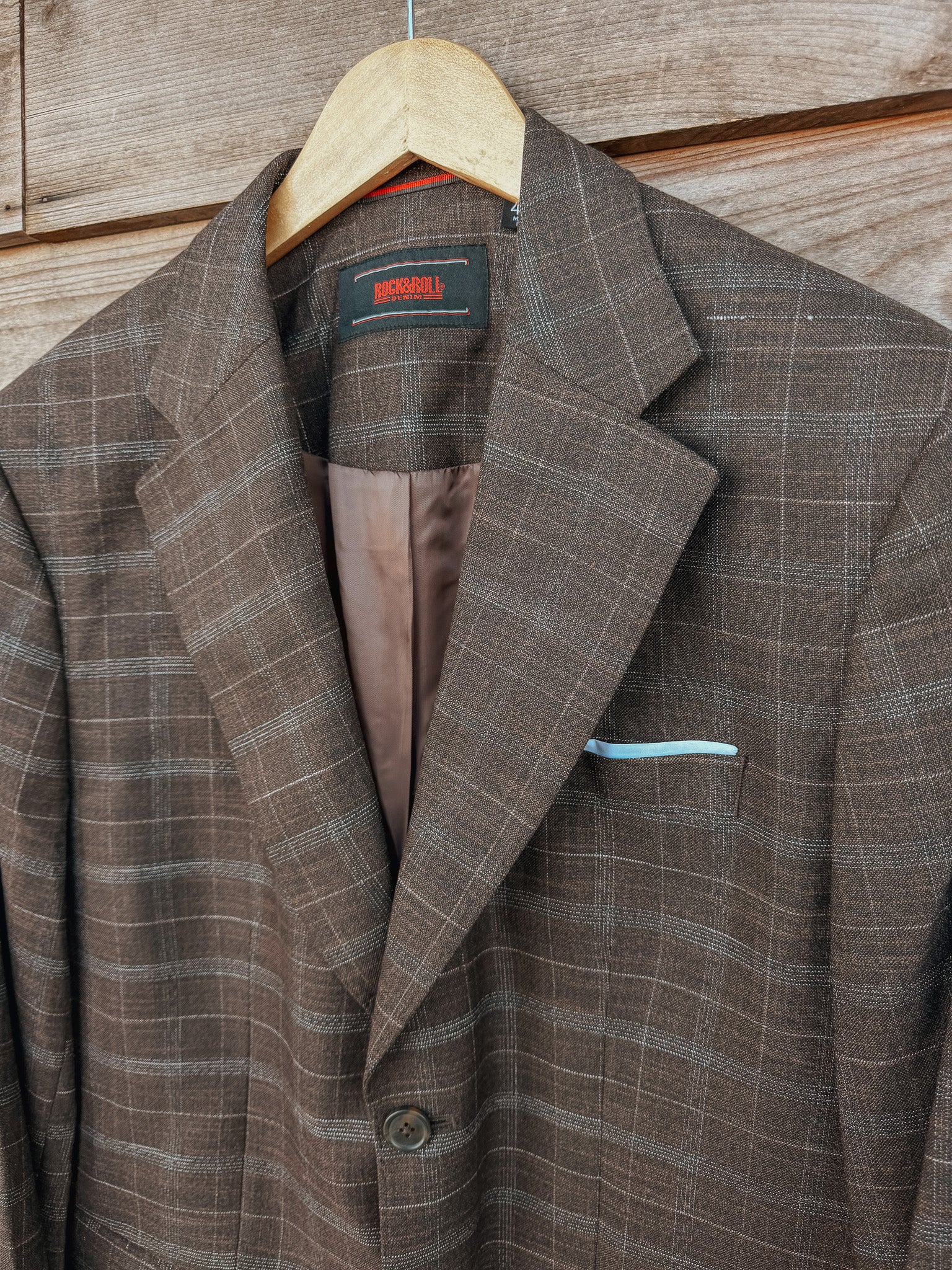 Rock & Roll Brown Plaid Sport Coat - Image 4