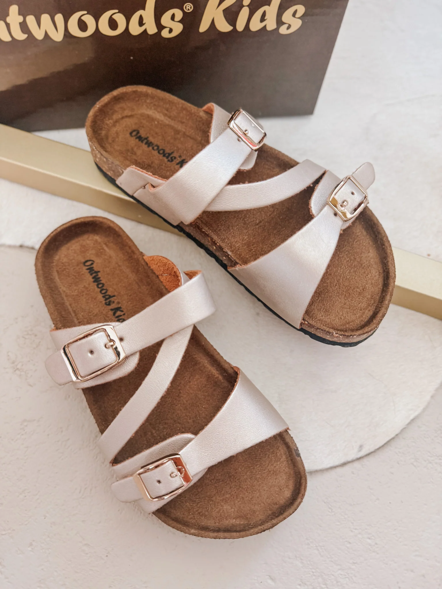 Kid's Summer Sandals in Gold - Image 3