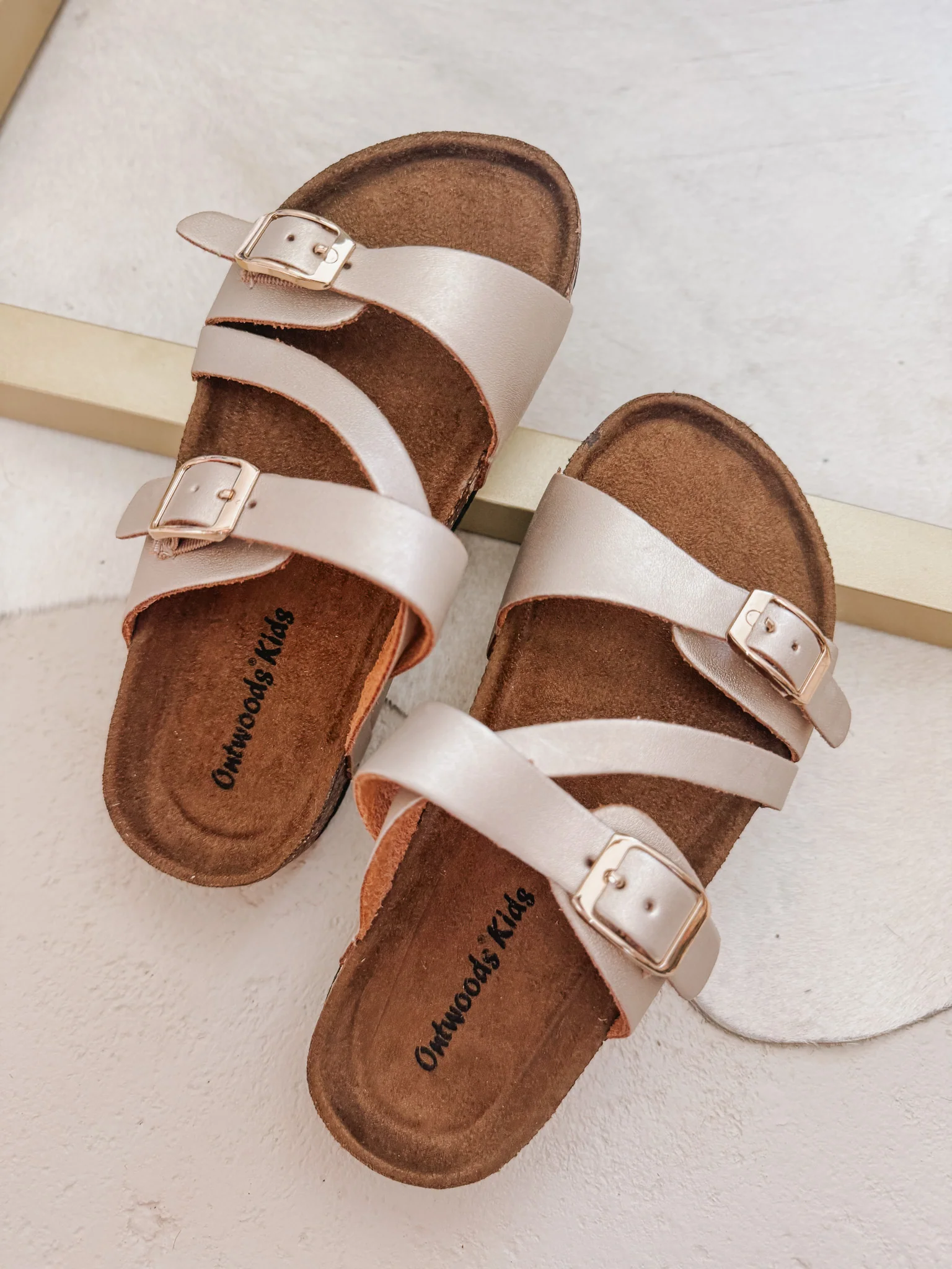 Kid's Summer Sandals in Gold - Image 5
