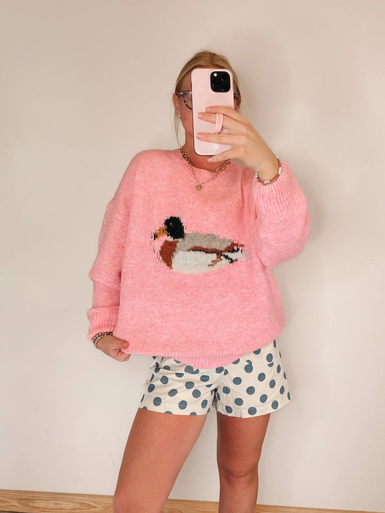 Blushing Duck Sweater in Pink - Image 2