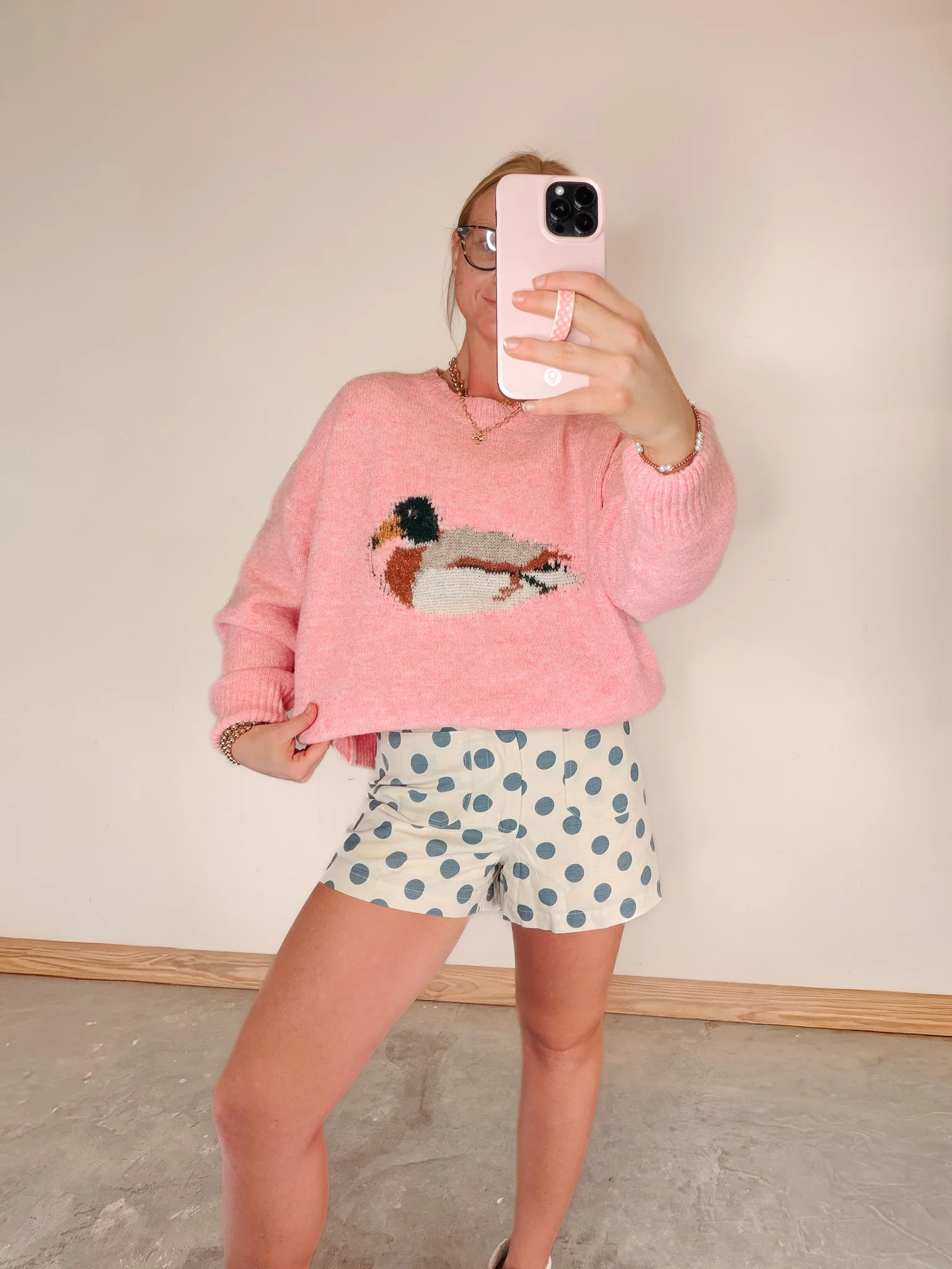 Blushing Duck Sweater in Pink - Image 3