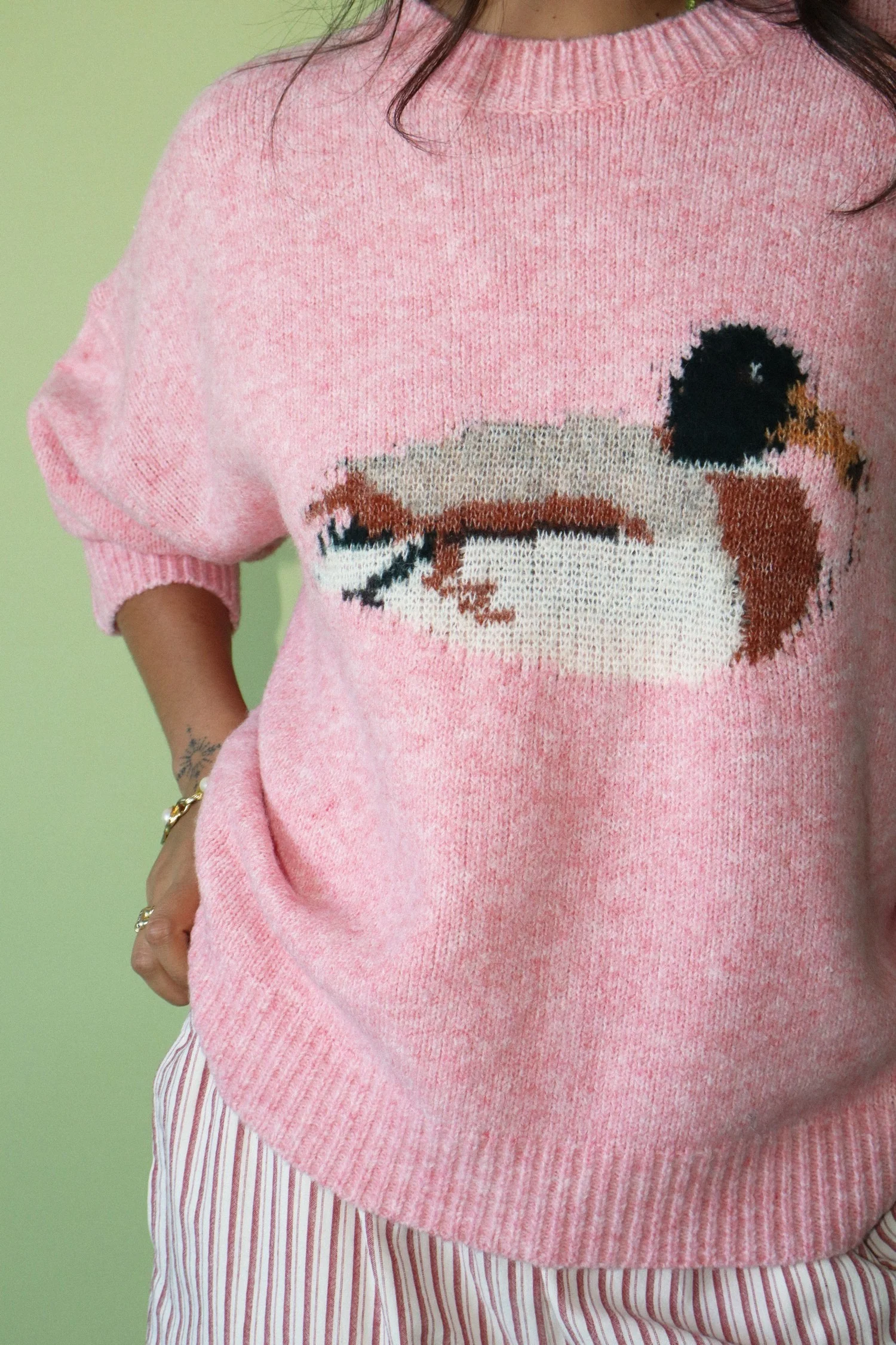 Blushing Duck Sweater in Pink - Image 4