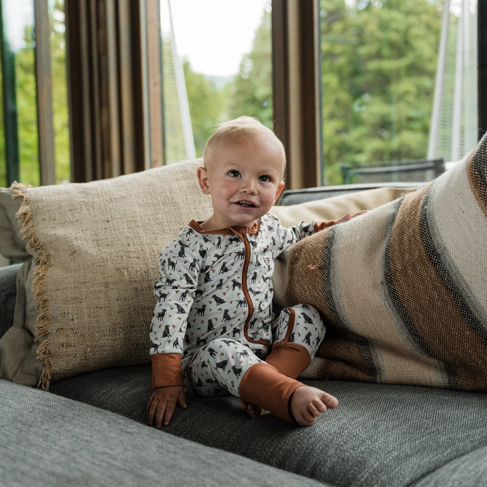 Burlebo Baby Zip Up - Ducks And Dogs - Image 2