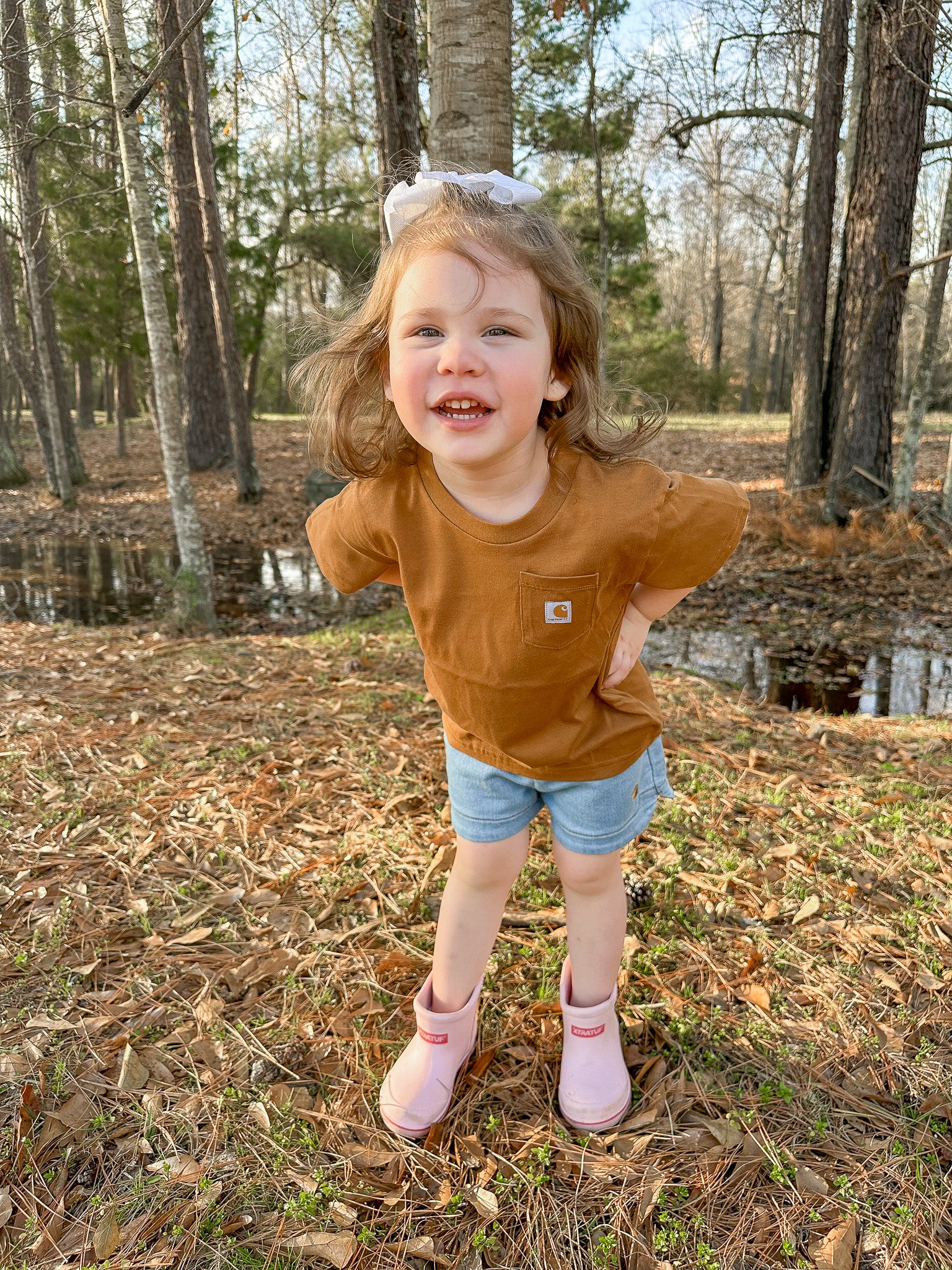 Carhartt Toddler & Kid's Pocket T-Shirt in Carhartt Brown - Image 4