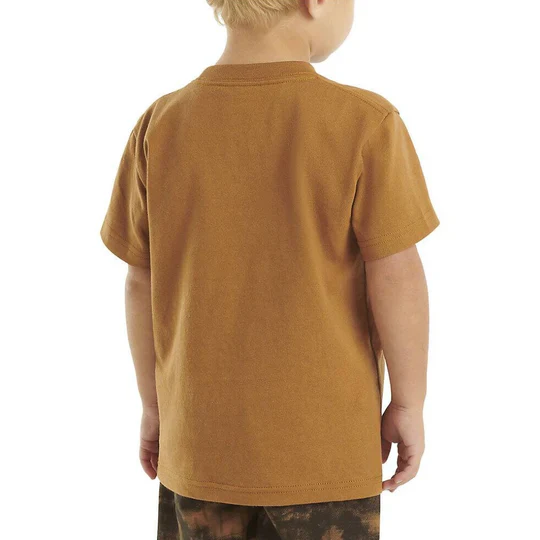 Carhartt Toddler & Kid's Pocket T-Shirt in Carhartt Brown - Image 9