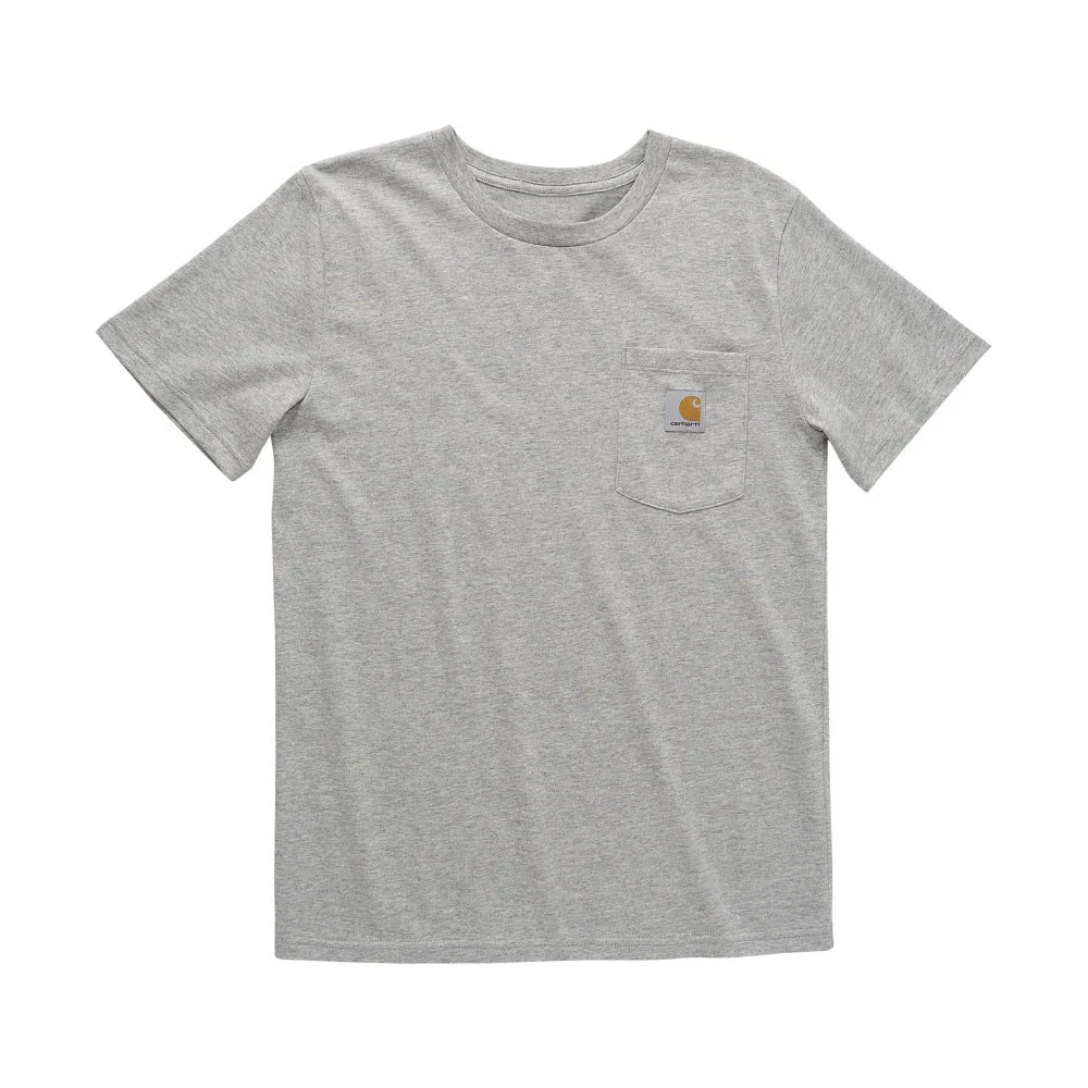 Carhartt Toddler & Kid's Pocket T-Shirt in Heather Grey - Image 9