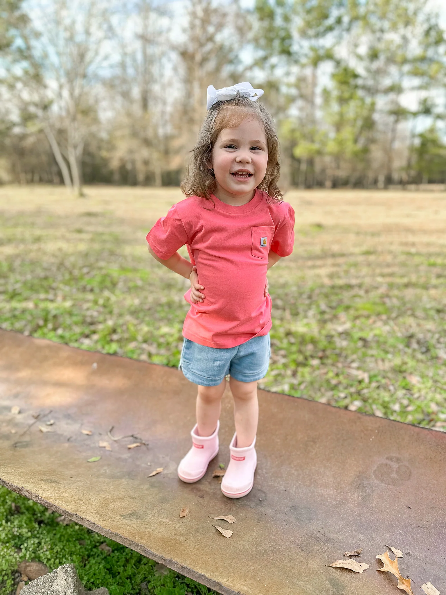 Carhartt Toddler & Kid's Pocket T-Shirt in Pink Lemonade - Image 4