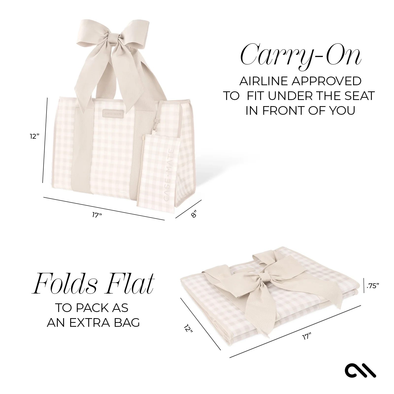 Case-Mate Bow Jelly Tote Bag - Cabana Stripe - Image 6