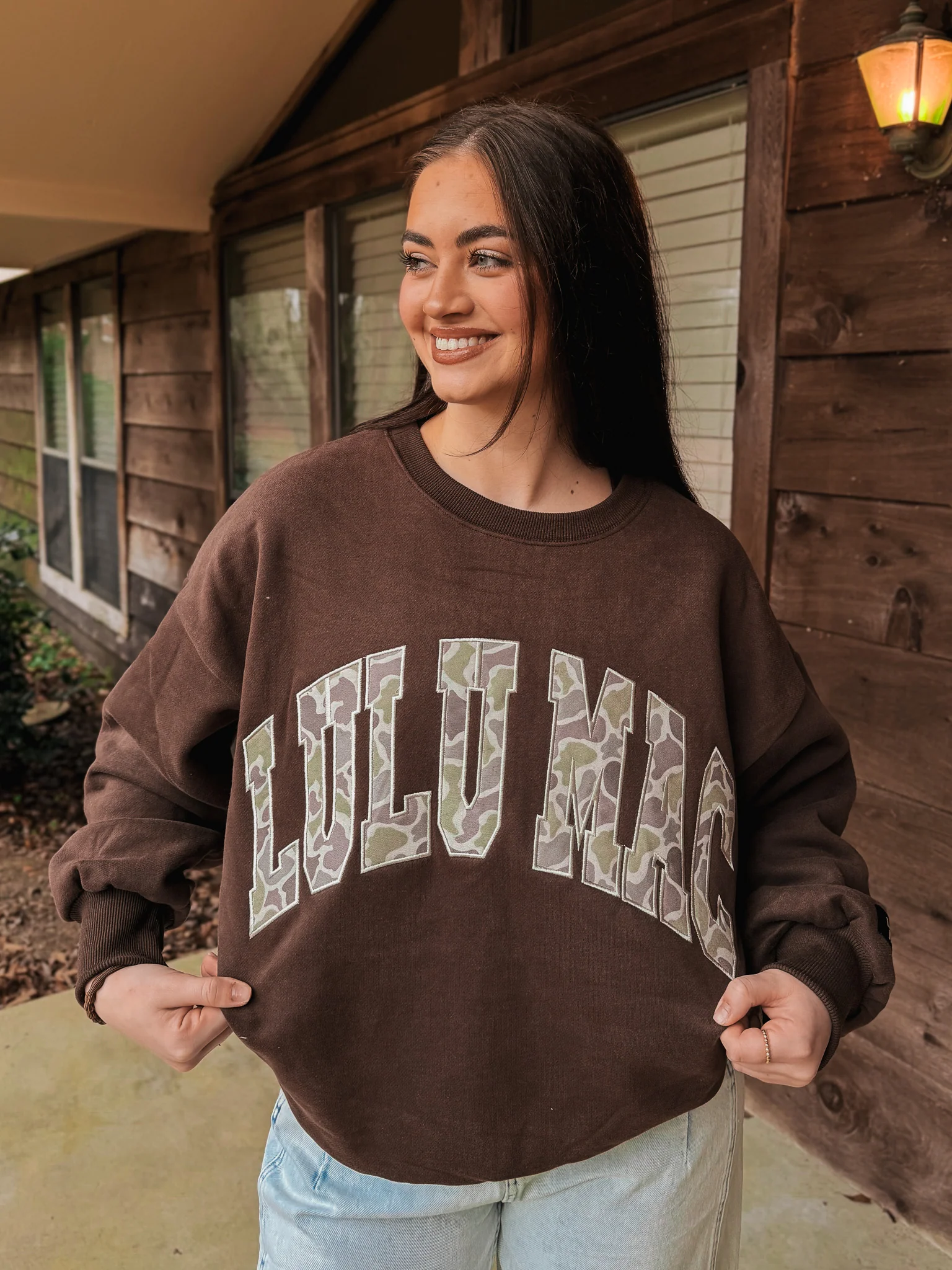Lulu Mac Camo Sweatshirt in Brown - Image 2