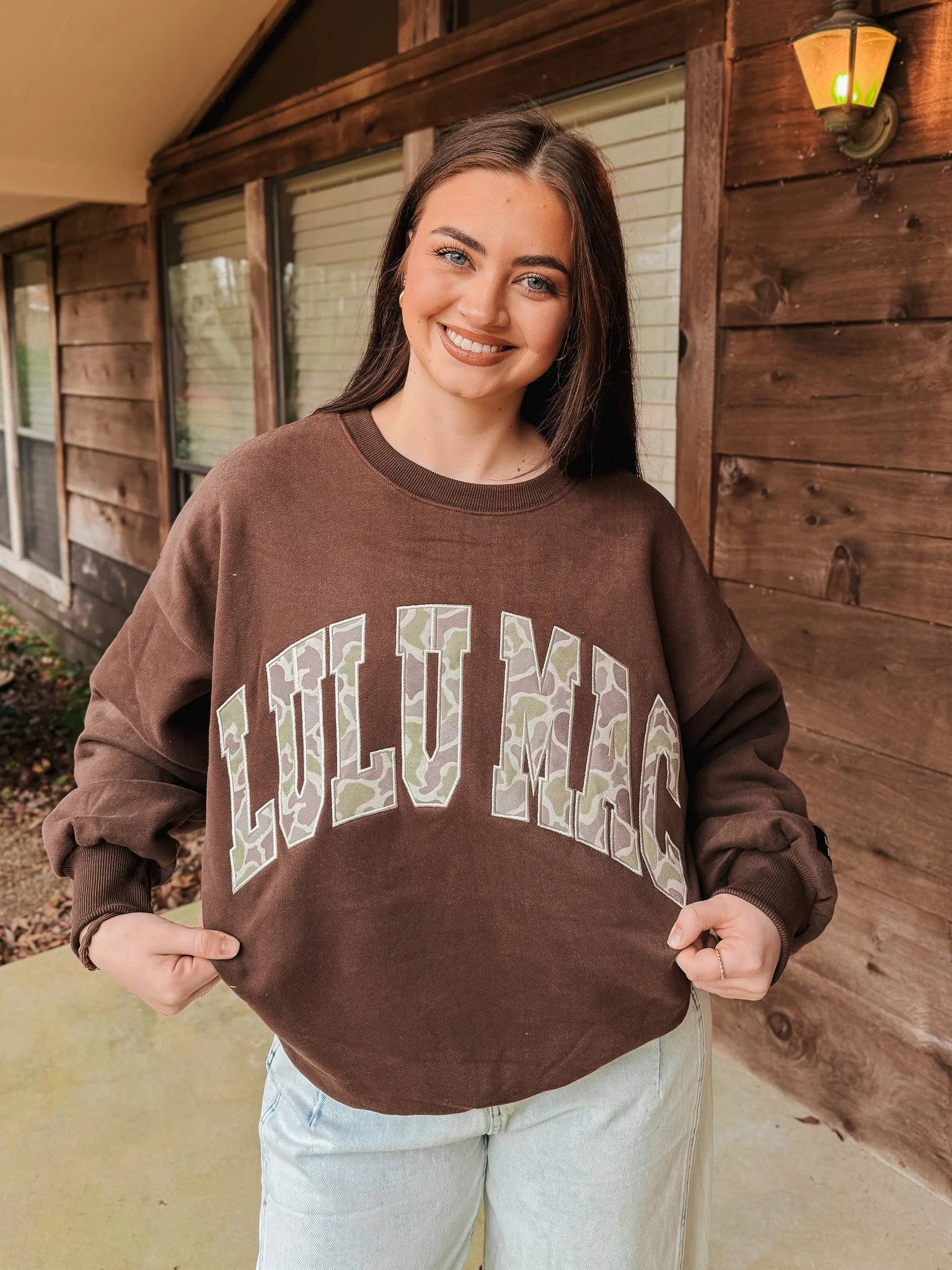 Lulu Mac Camo Sweatshirt in Brown - Image 4