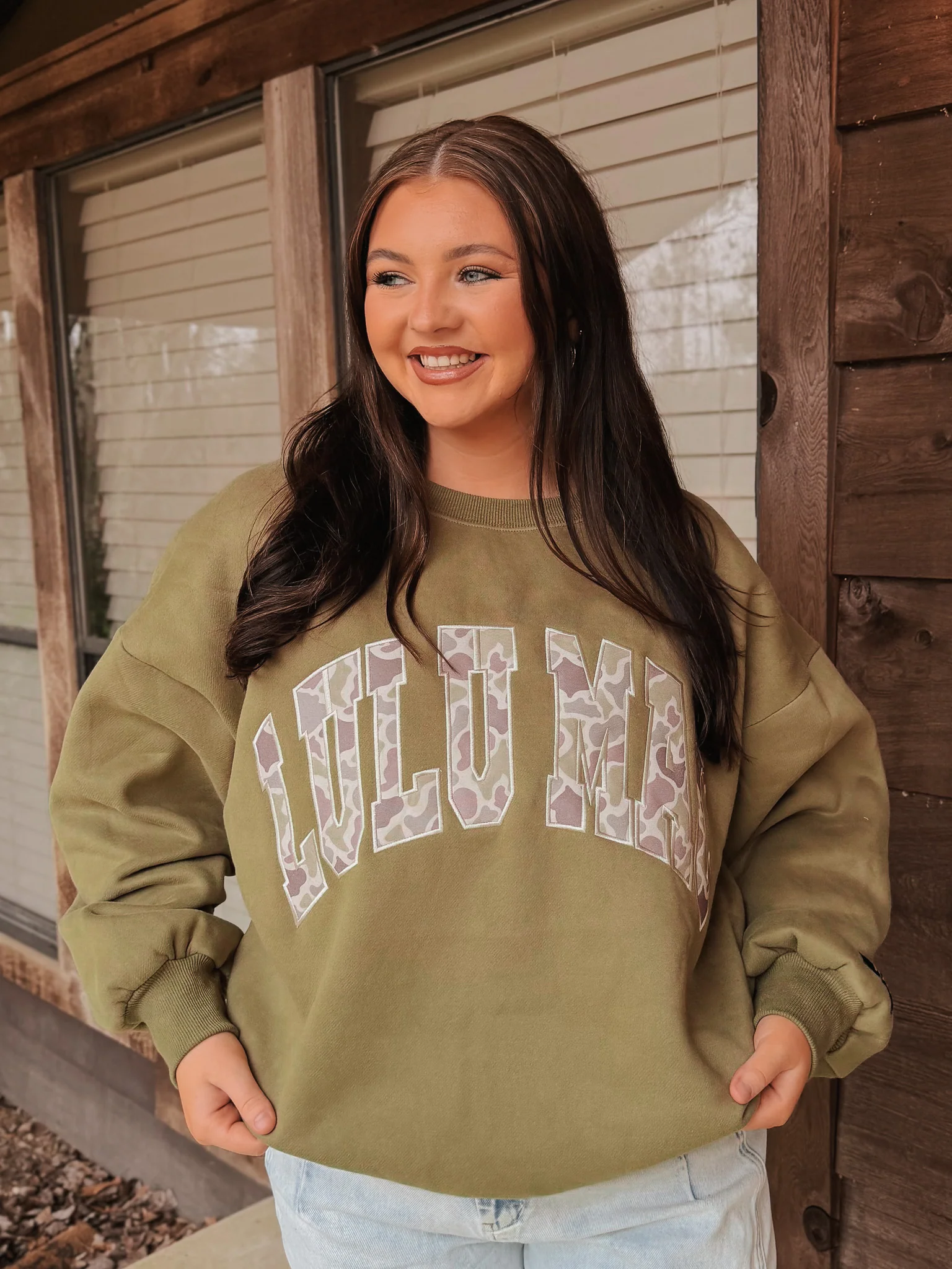 Lulu Mac Camo Sweatshirt in Green - Image 4