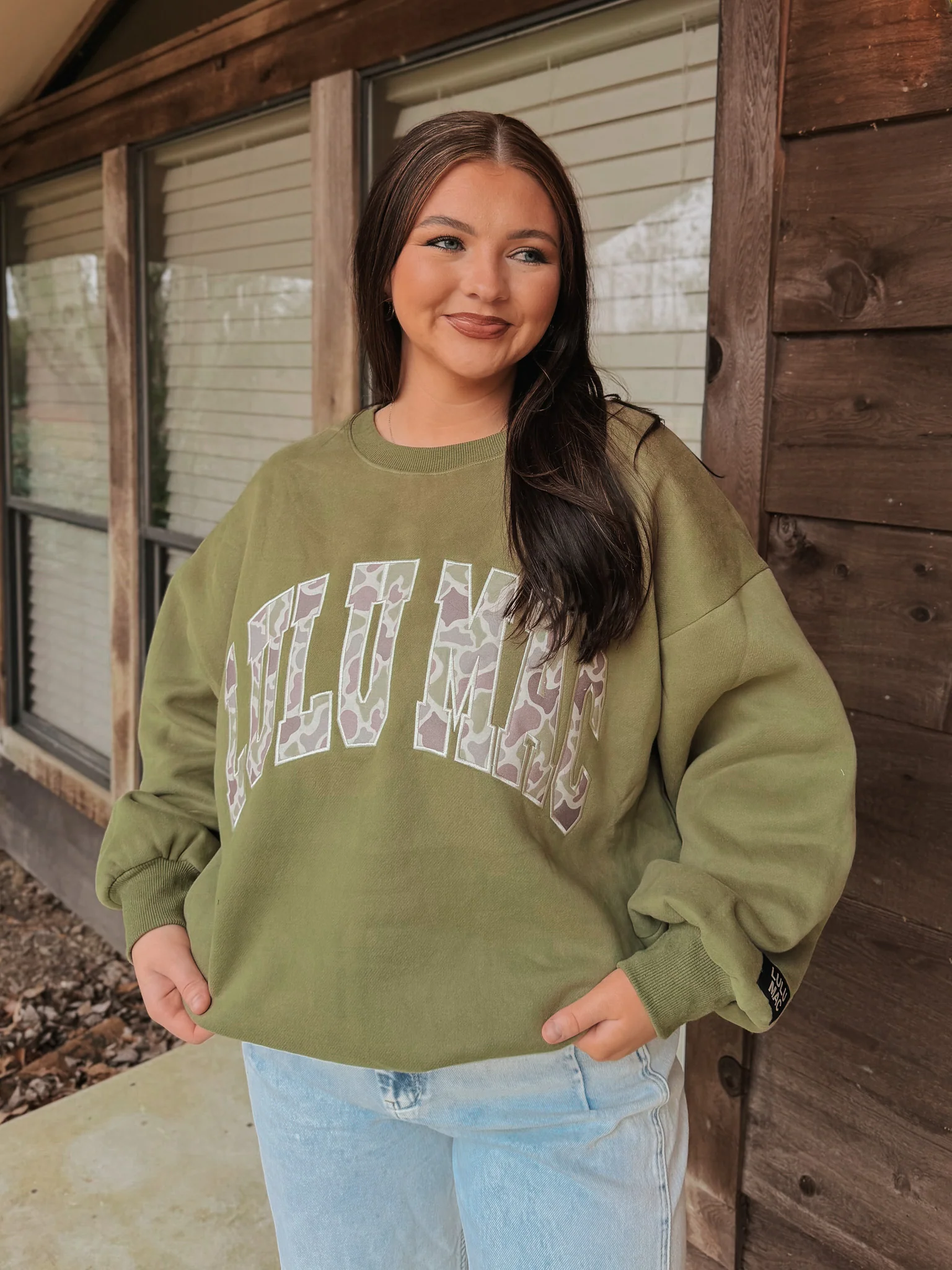 Lulu Mac Camo Sweatshirt in Green - Image 5