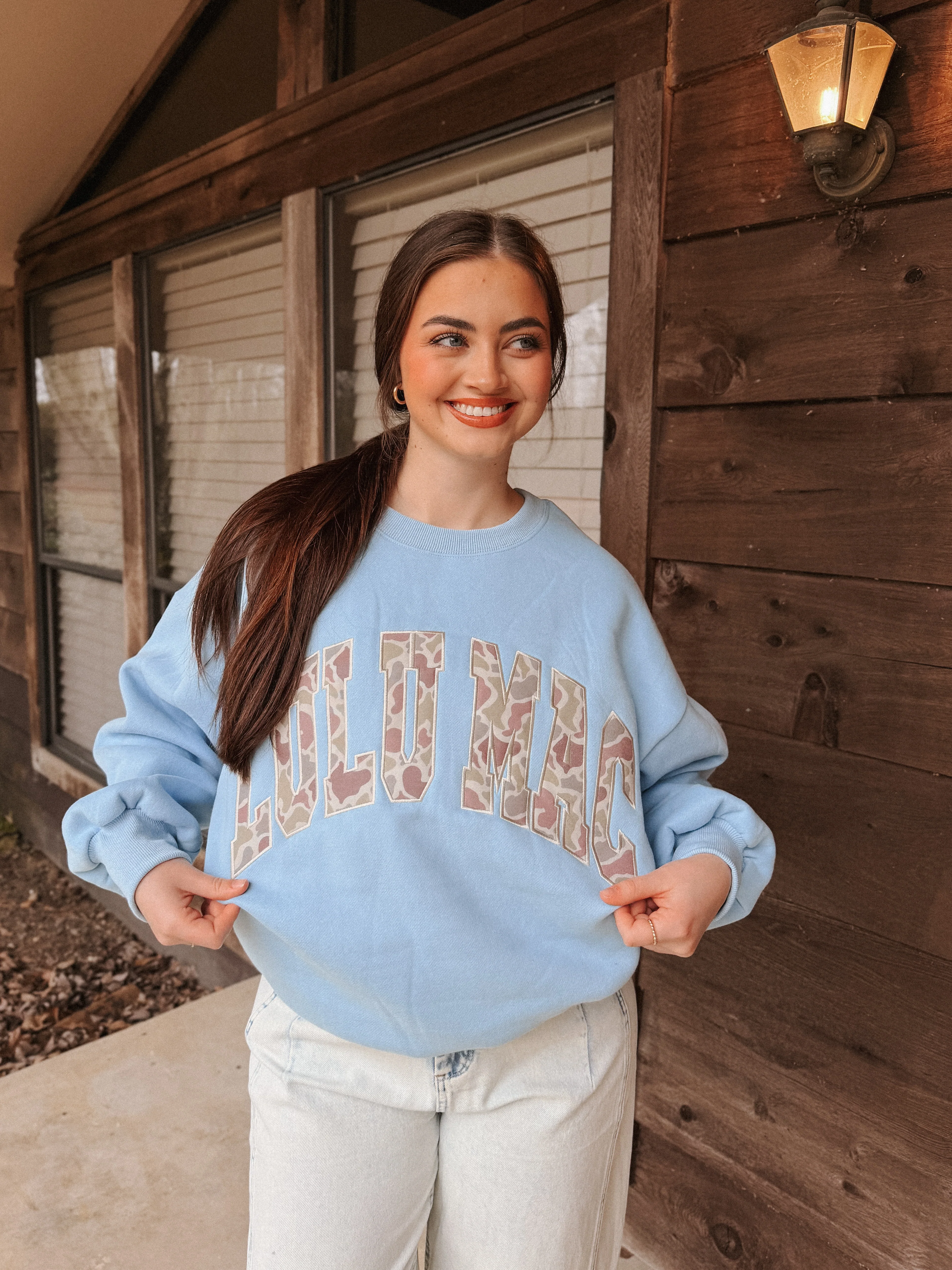 Lulu Mac Camo Sweatshirt in Light Blue - Image 2