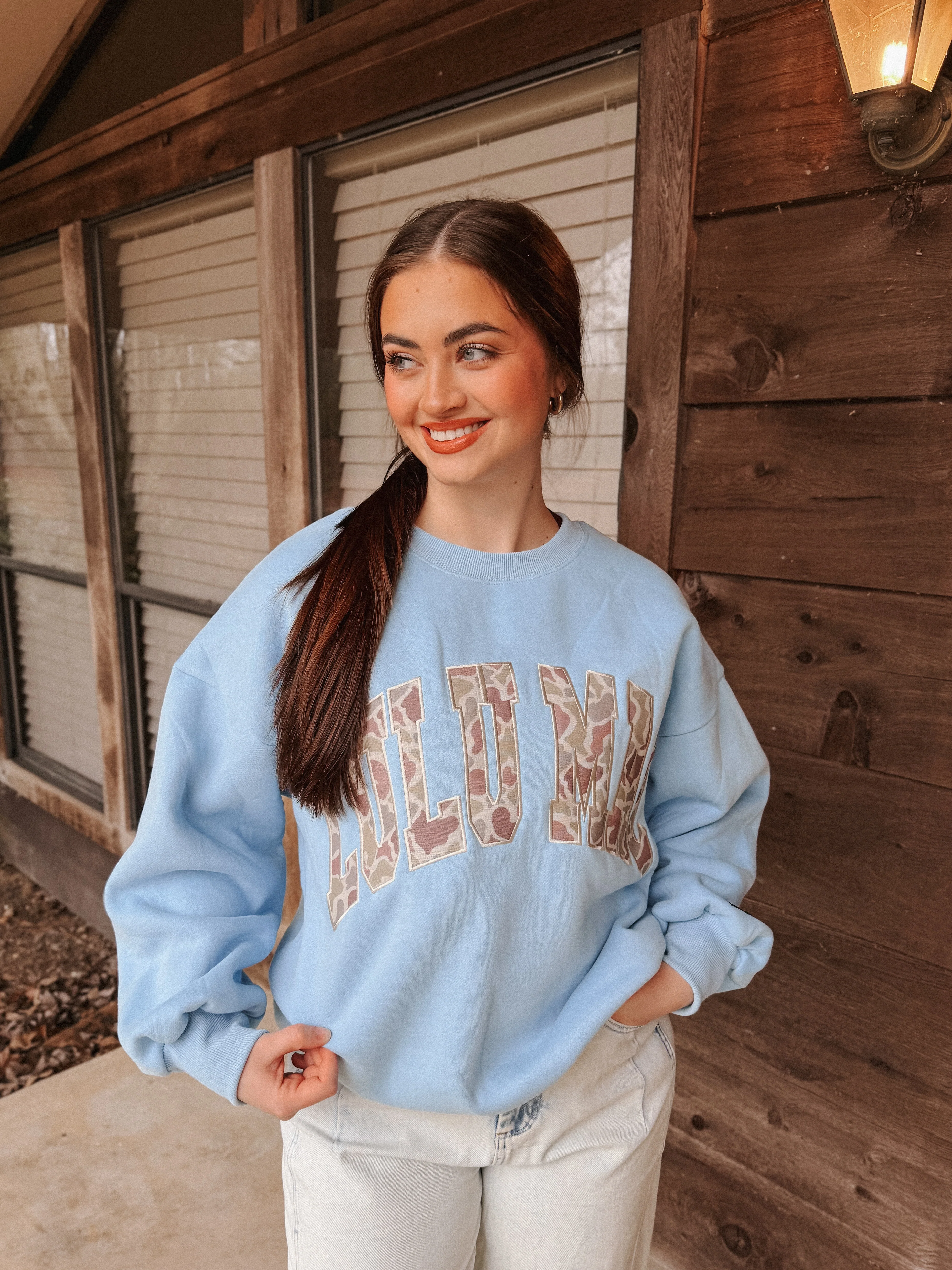 Lulu Mac Camo Sweatshirt in Light Blue - Image 4