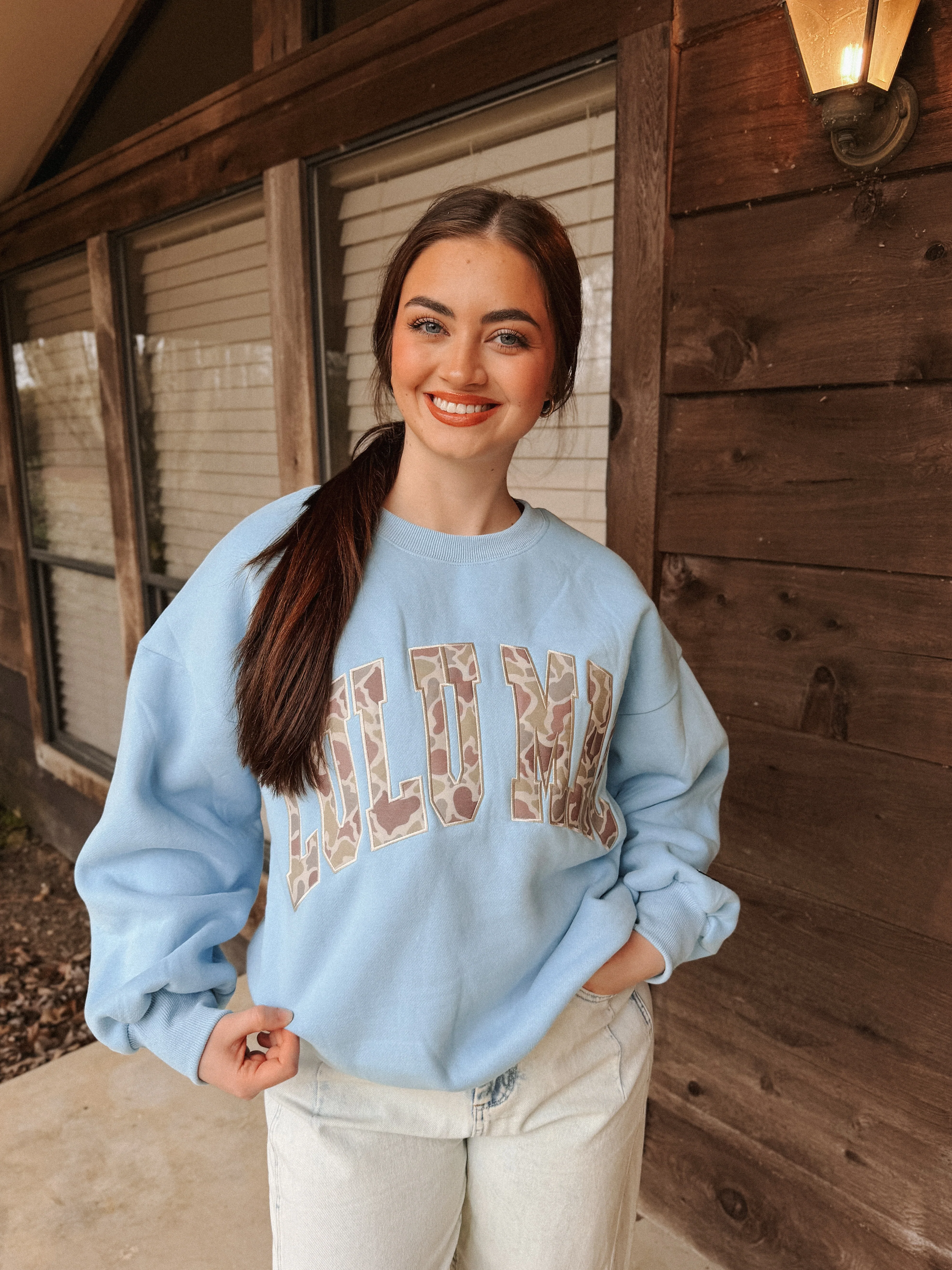 Lulu Mac Camo Sweatshirt in Light Blue - Image 5
