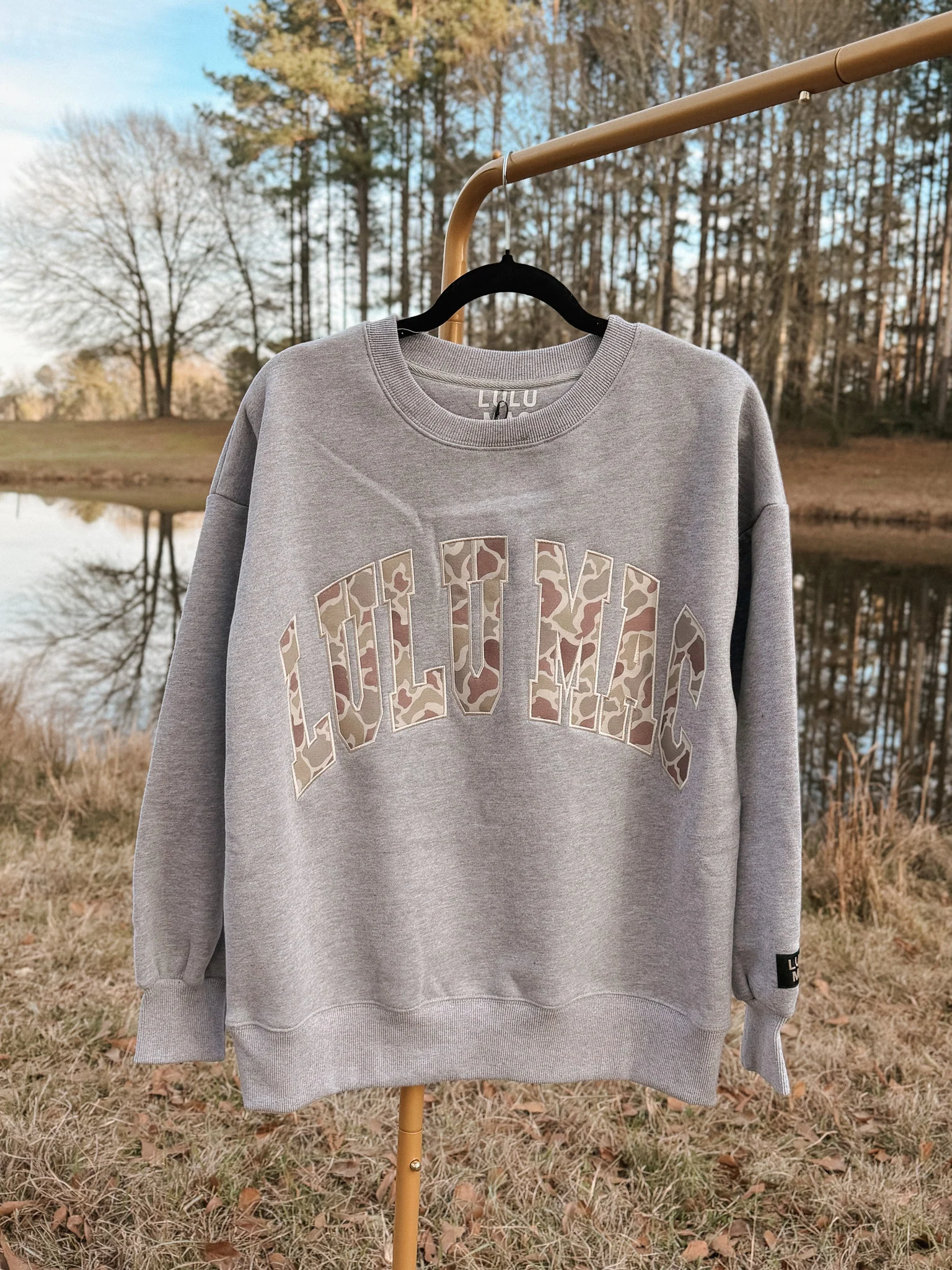 Lulu Mac Camo Sweatshirt in Light Grey - Image 2
