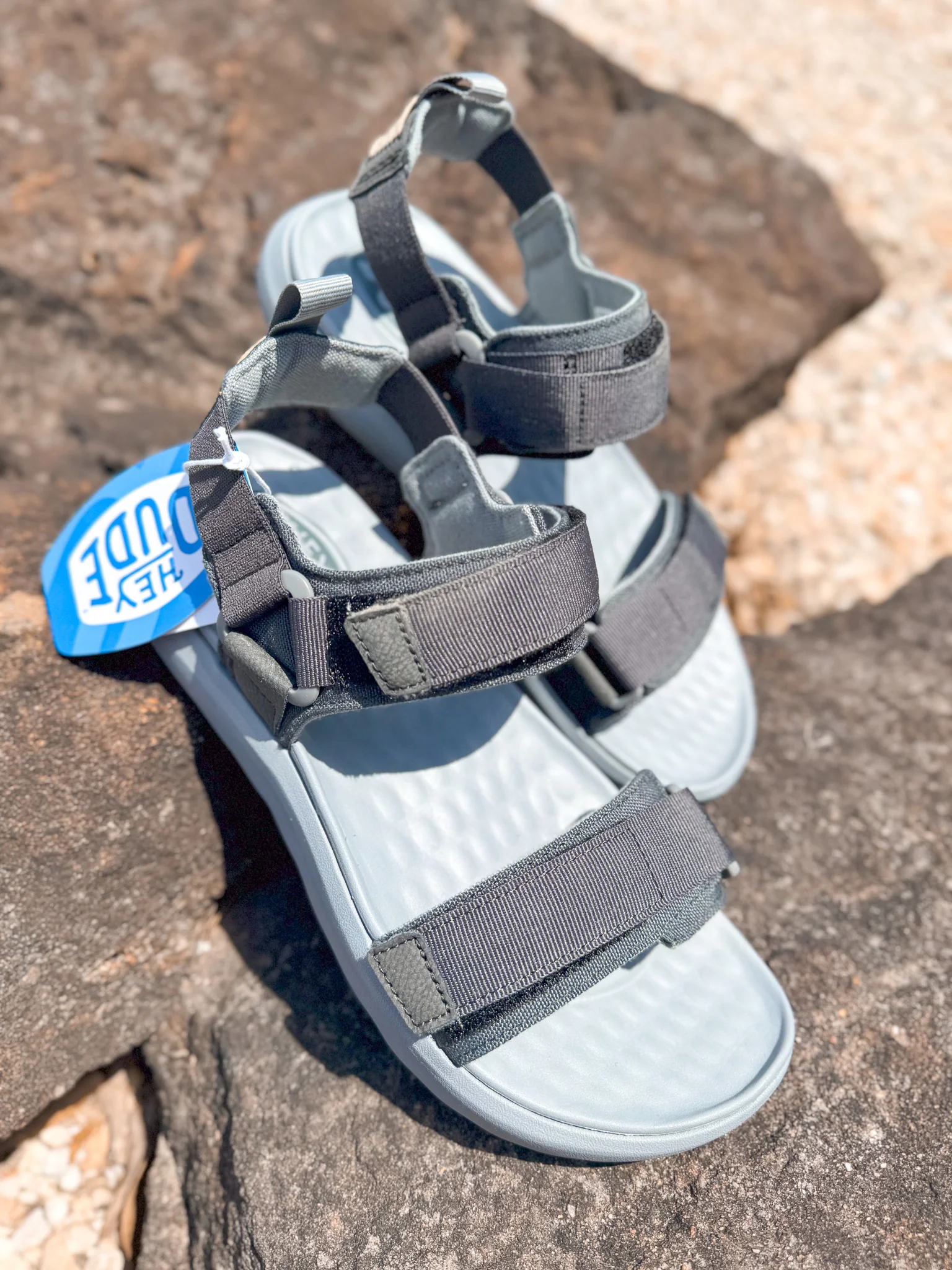 Men's Hey Dude Carson Sandal Sport Mode Black - Image 19