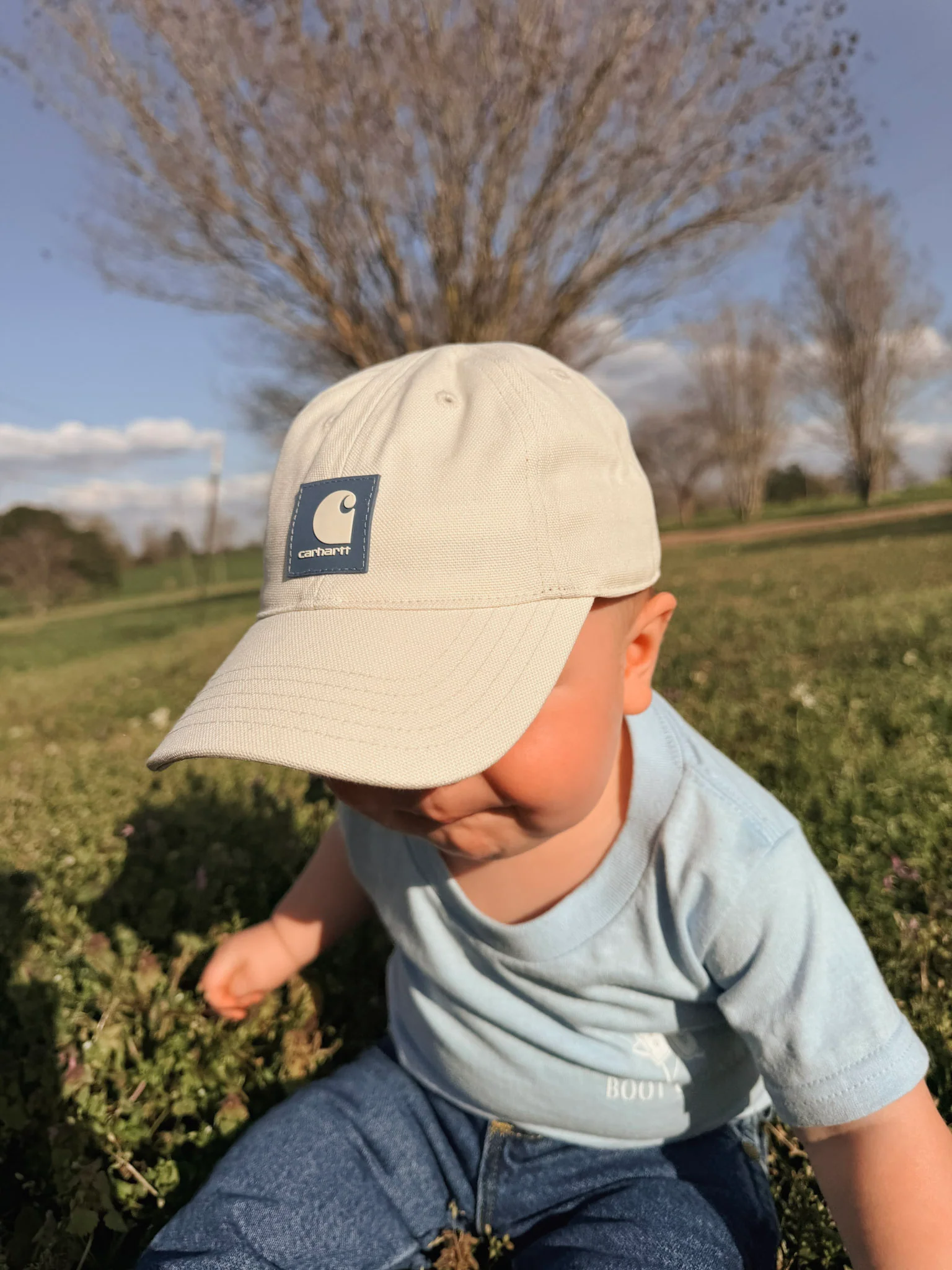 Carhartt Kids & Infant Canvas Hat in Light Beige - Image 2