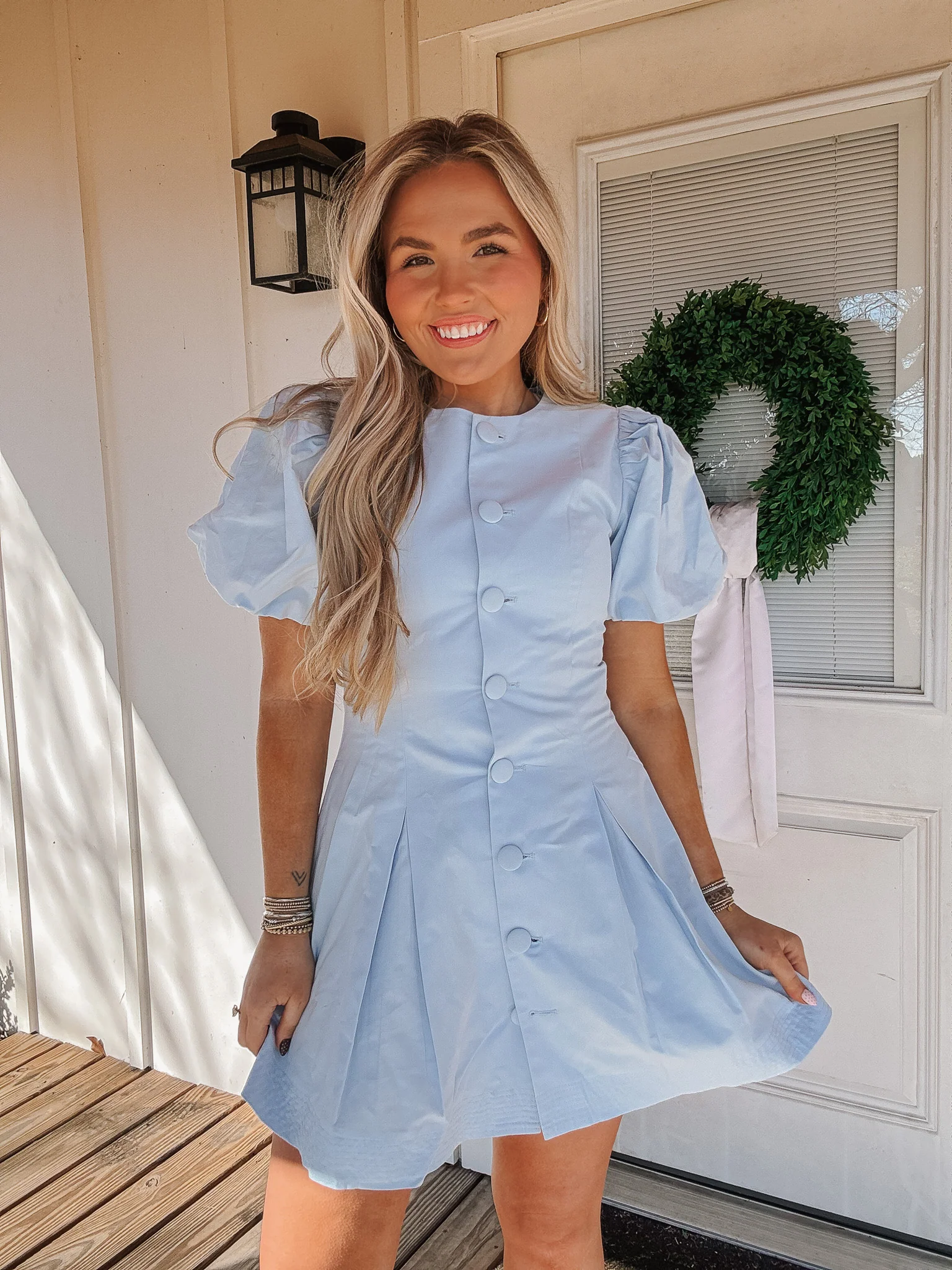 Darling Touch Dress in Baby Blue - Image 3