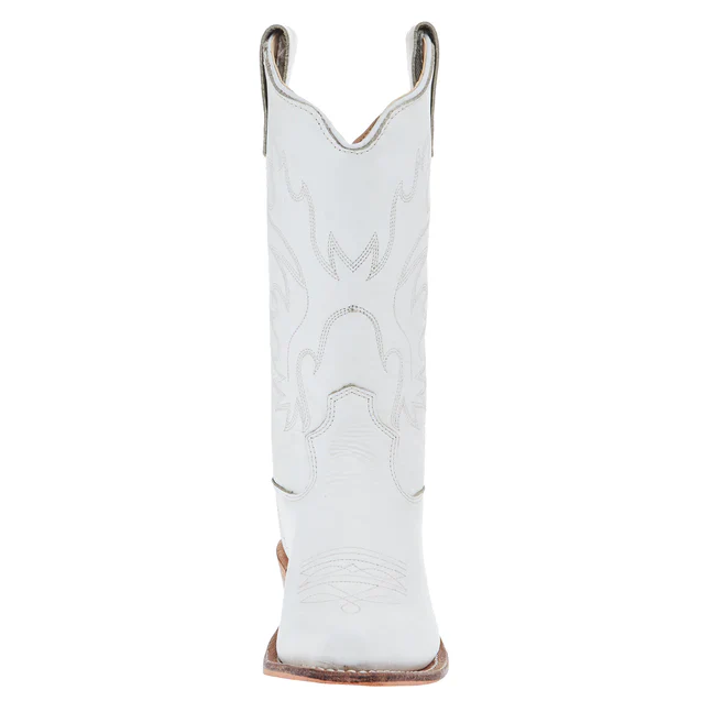Girl's Old West All Over White Almond Toe Cowboy Boot - Image 8