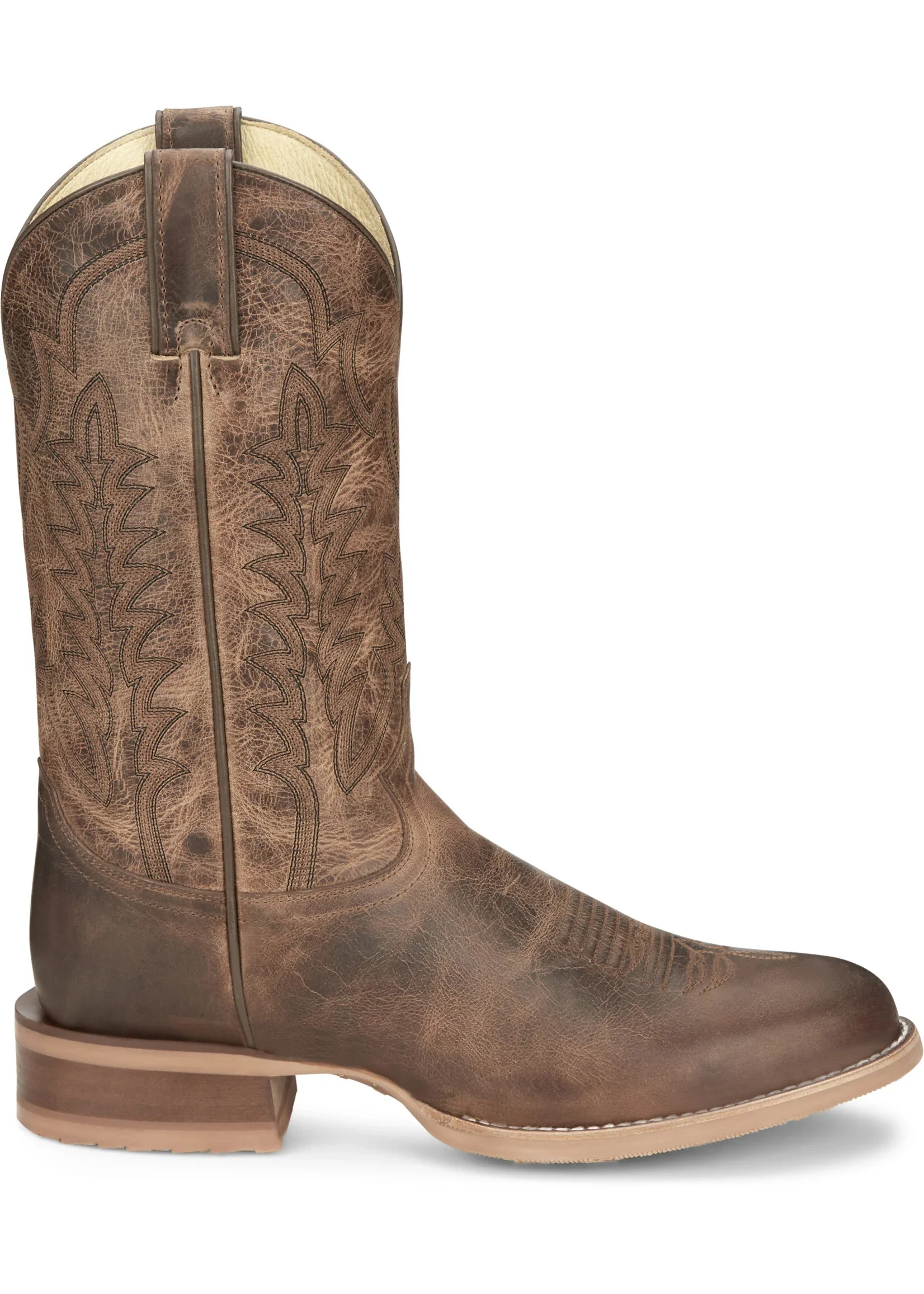 Men's Justin Clanton Khaki 12" Wide Round Toe - Image 2