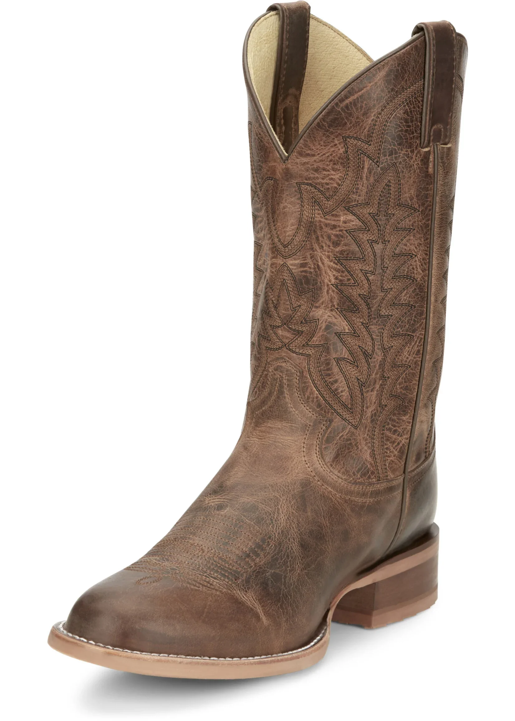 Men's Justin Clanton Khaki 12" Wide Round Toe - Image 7