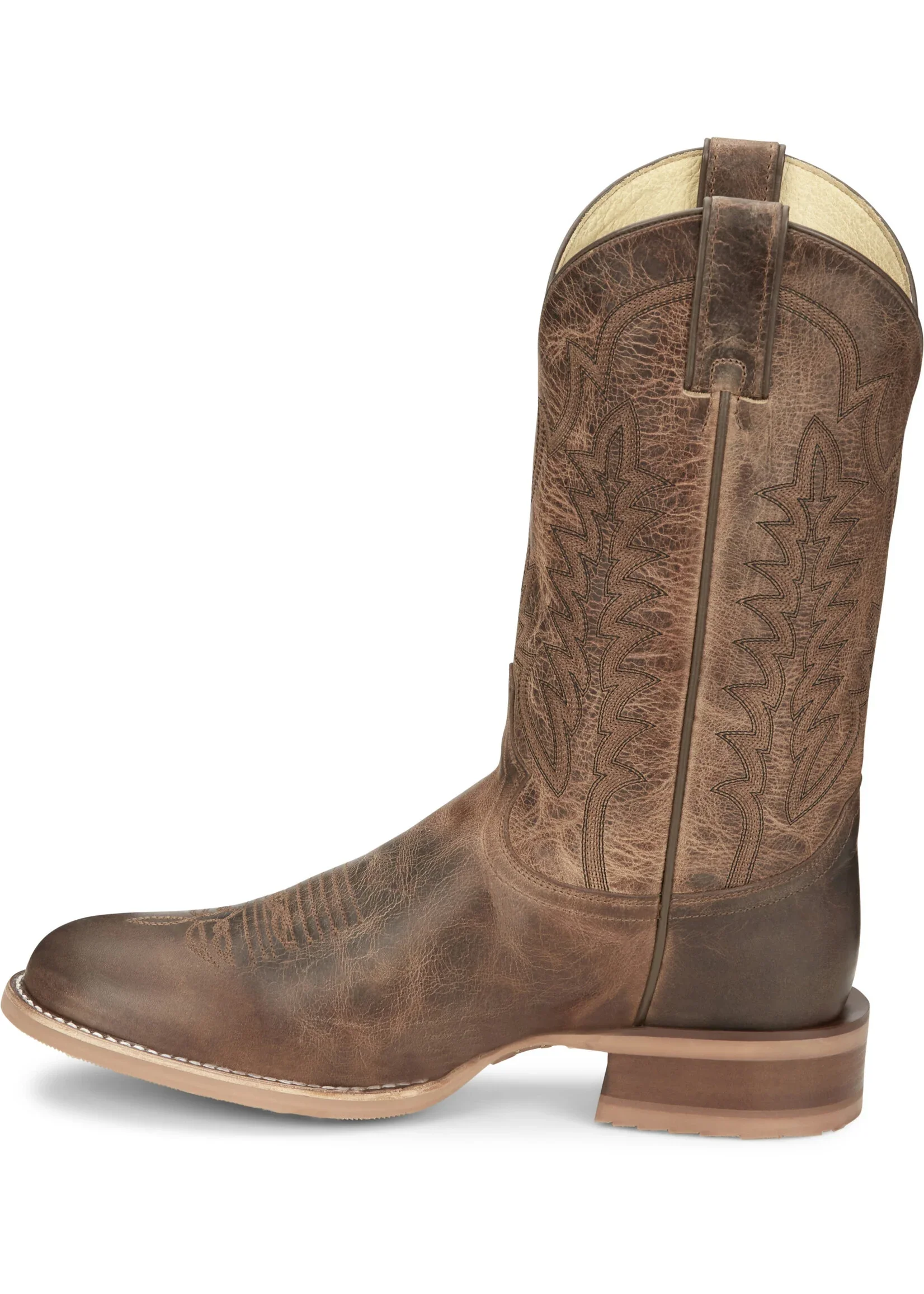 Men's Justin Clanton Khaki 12" Wide Round Toe - Image 8