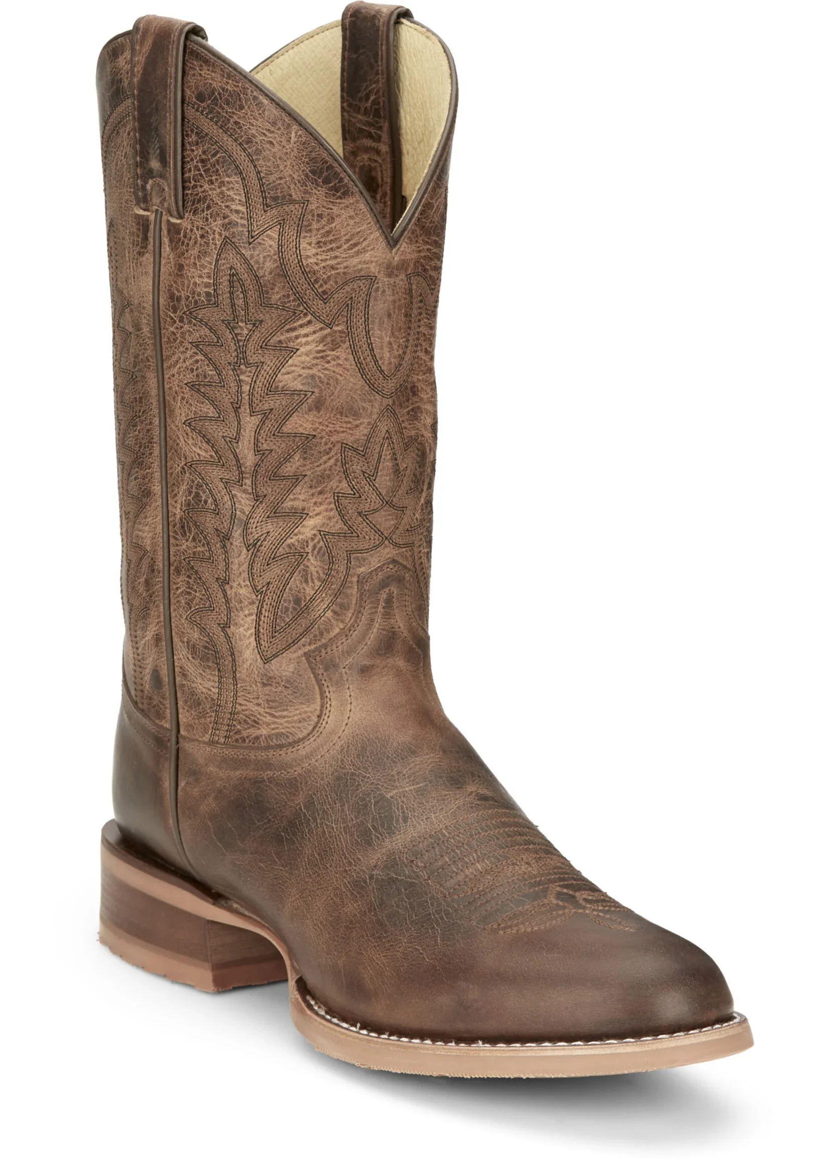 Men's Justin Clanton Khaki 12" Wide Round Toe - Image 9