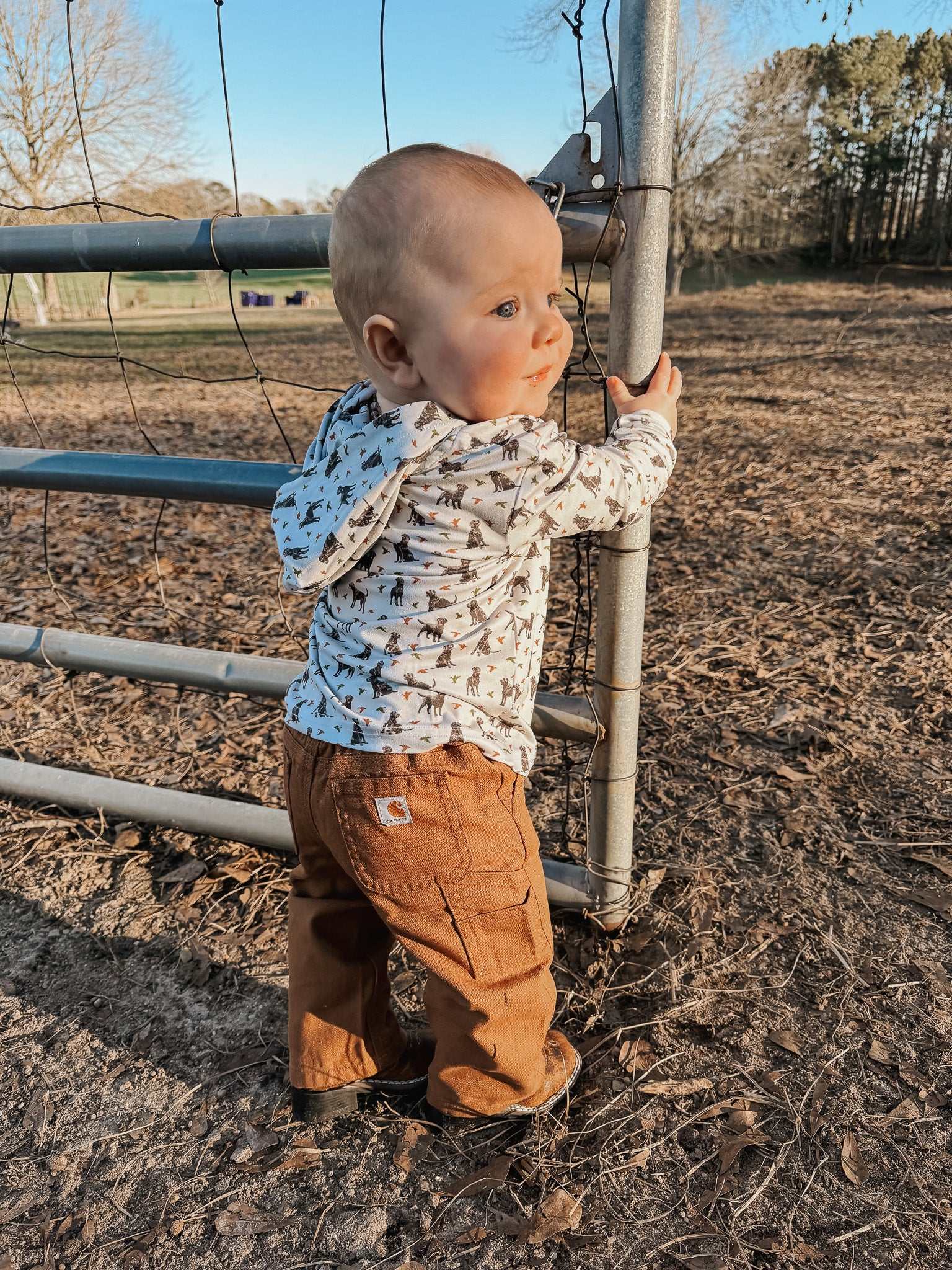 Carhartt Infant & Toddler Canvas Dungaree Pants in Carhartt Brown - Image 5