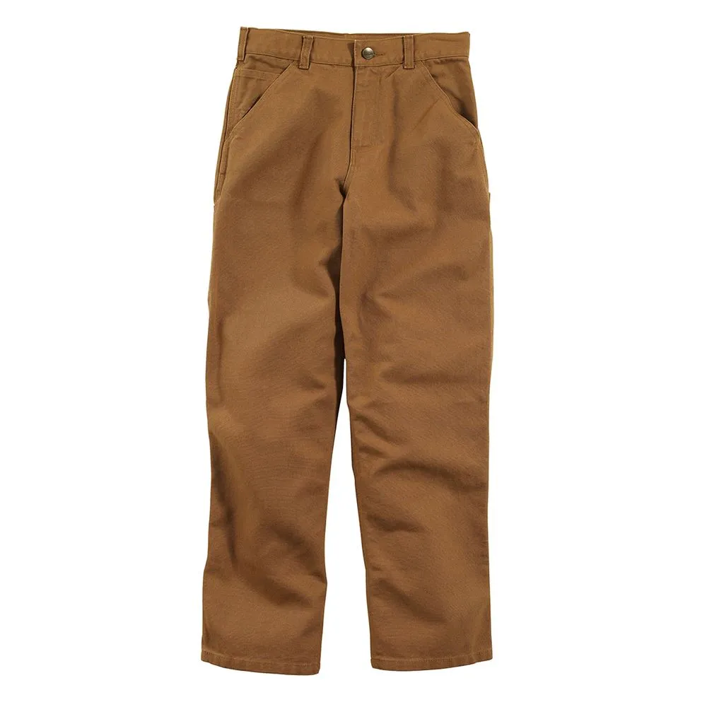 Carhartt Kid's Canvas Dungaree Pants in Carhartt Brown - Image 2