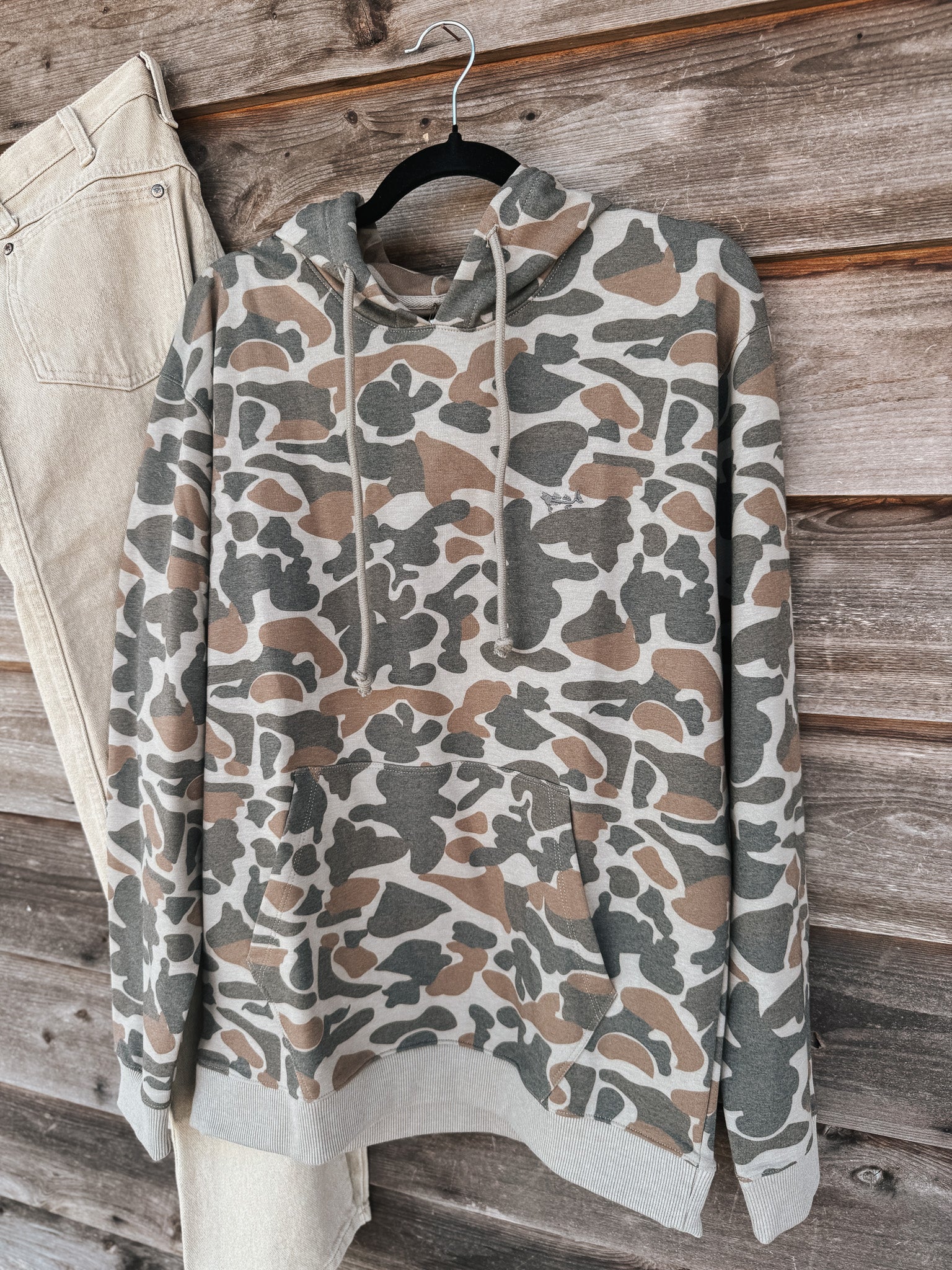 Coastal Cotton Camo Hoodie in Brown Duck Camo - Image 3