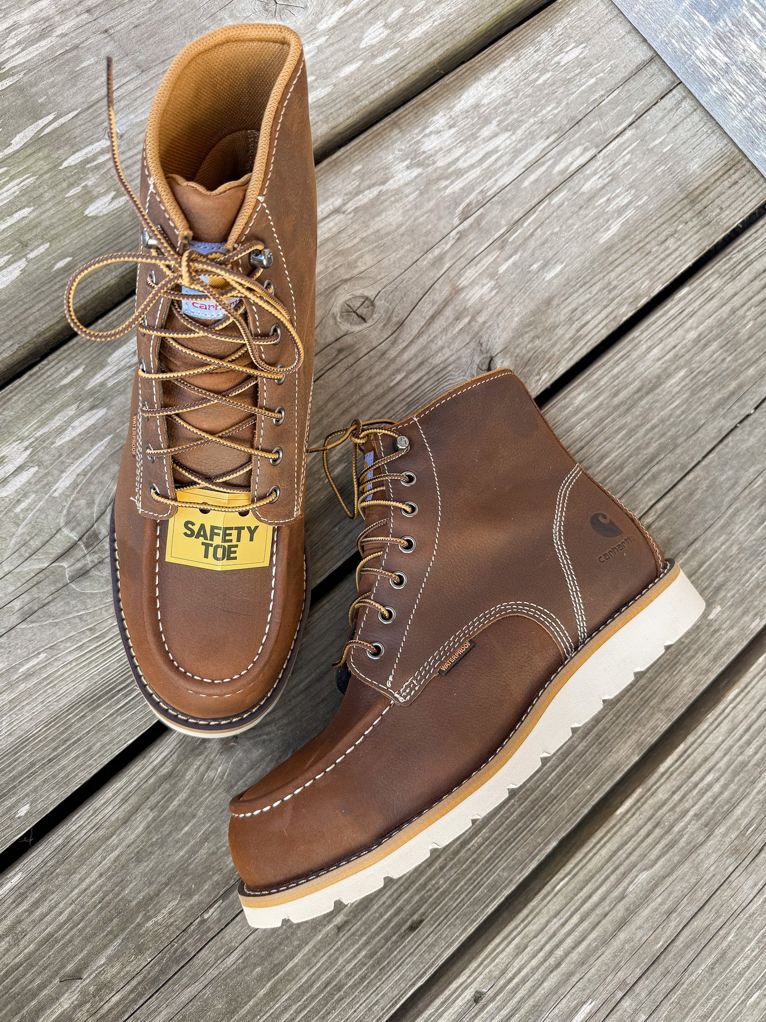 Carhartt 6” Waterproof Steel Toe Wedge Lace Up Work Boots - Image 4