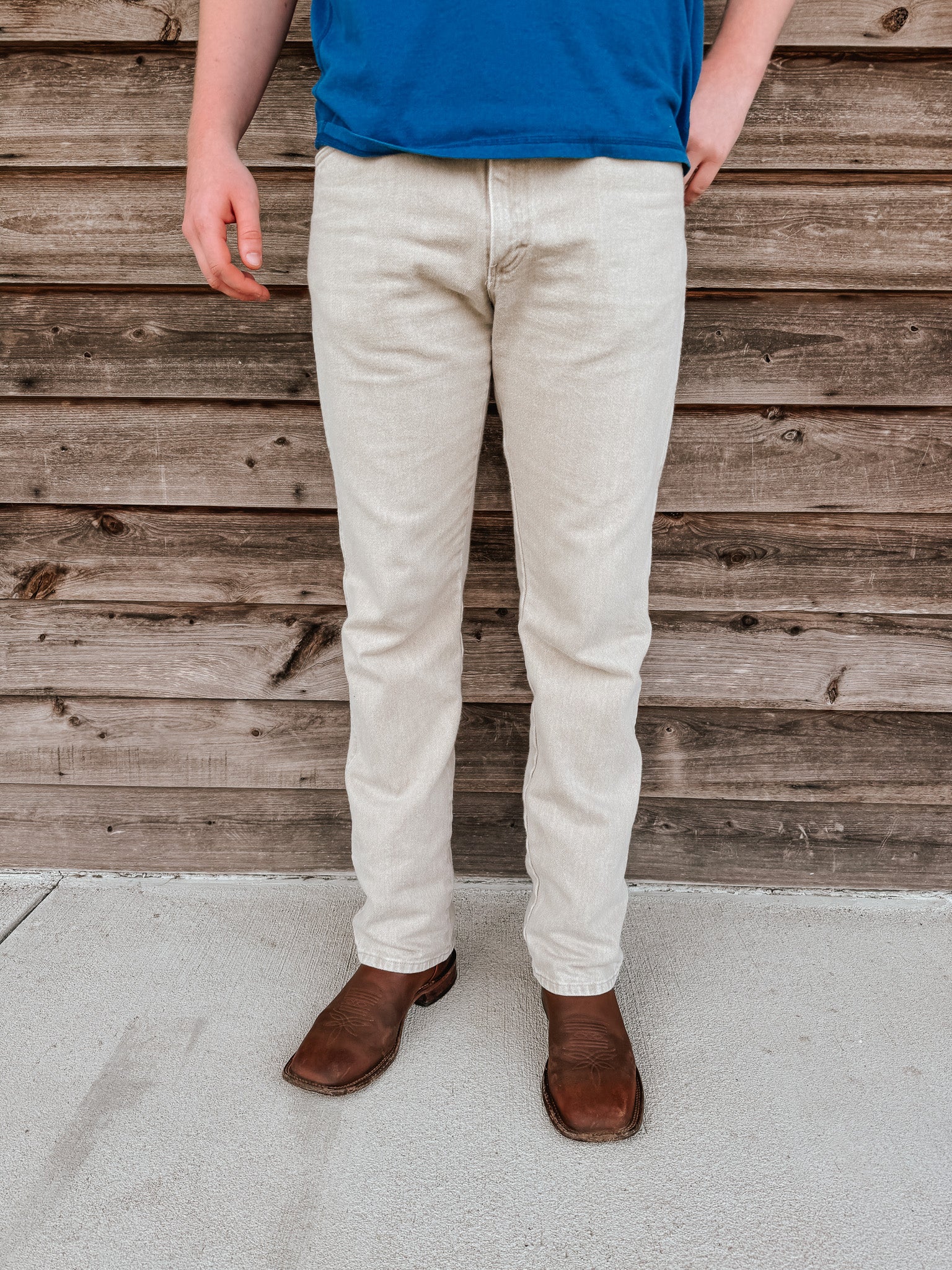 WRANGLER COWBOY CUT ORIGINAL FIT JEAN IN PREWASHED TAN - Image 10