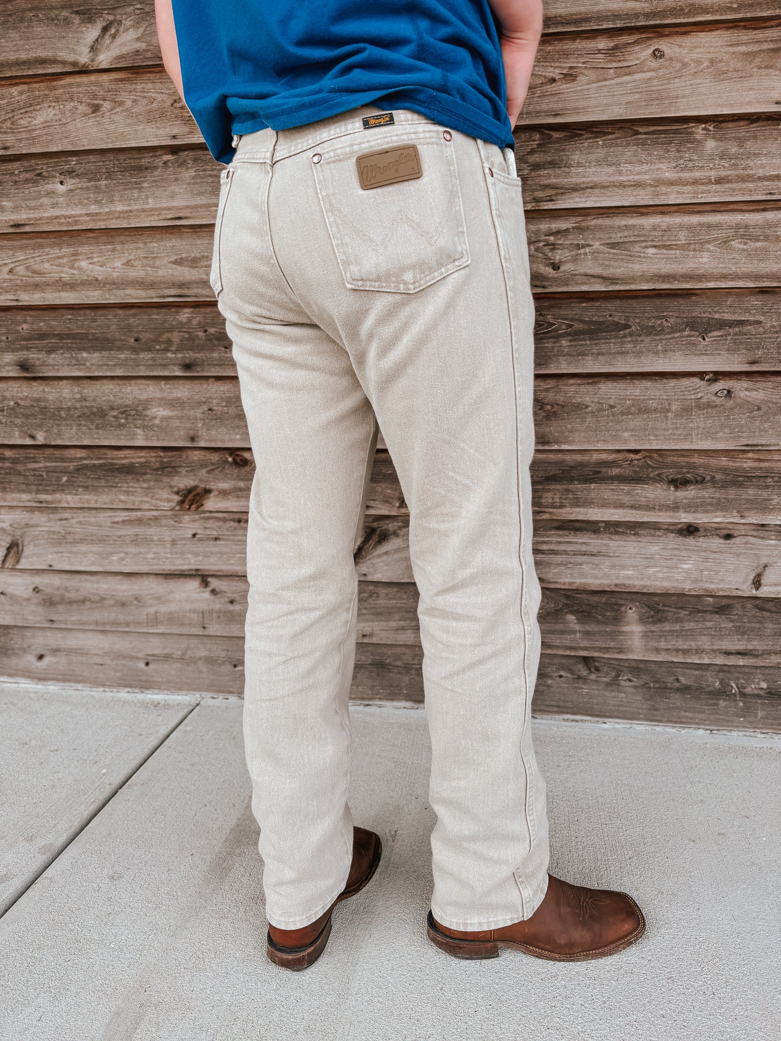 WRANGLER COWBOY CUT ORIGINAL FIT JEAN IN PREWASHED TAN - Image 8