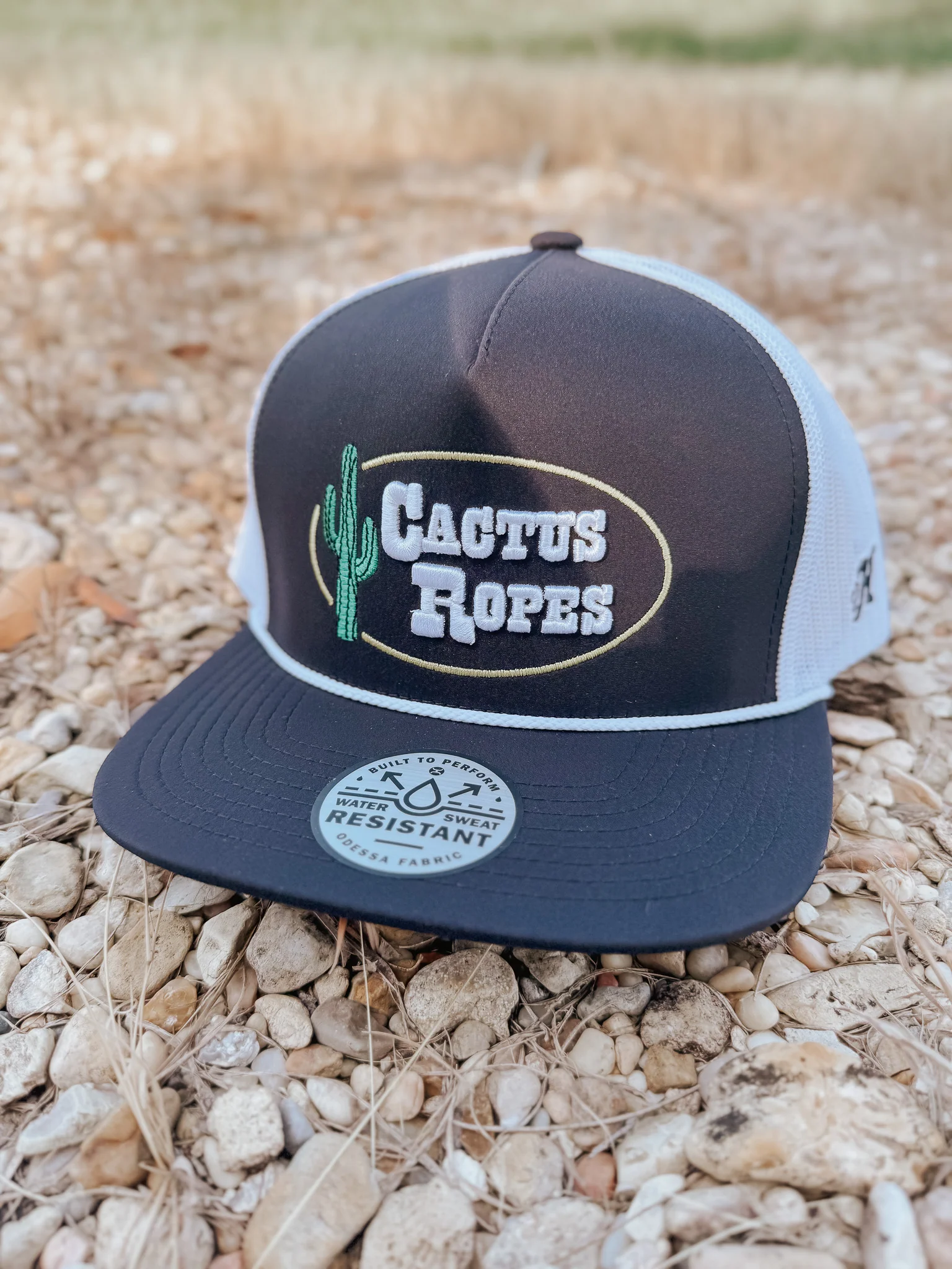 Cactus Ropes Hat Black/White w/Stitching - Image 2