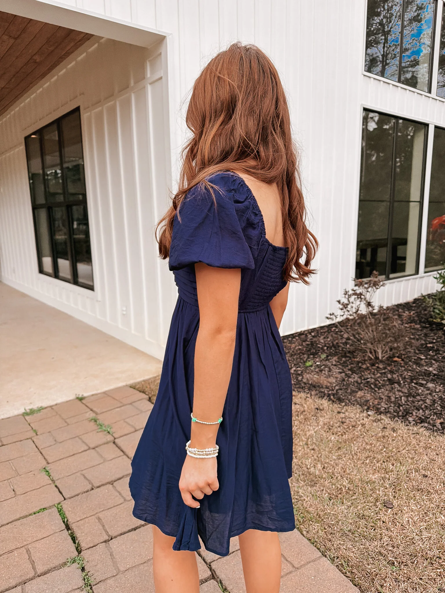 Serene Moment Dress in Navy - Image 5