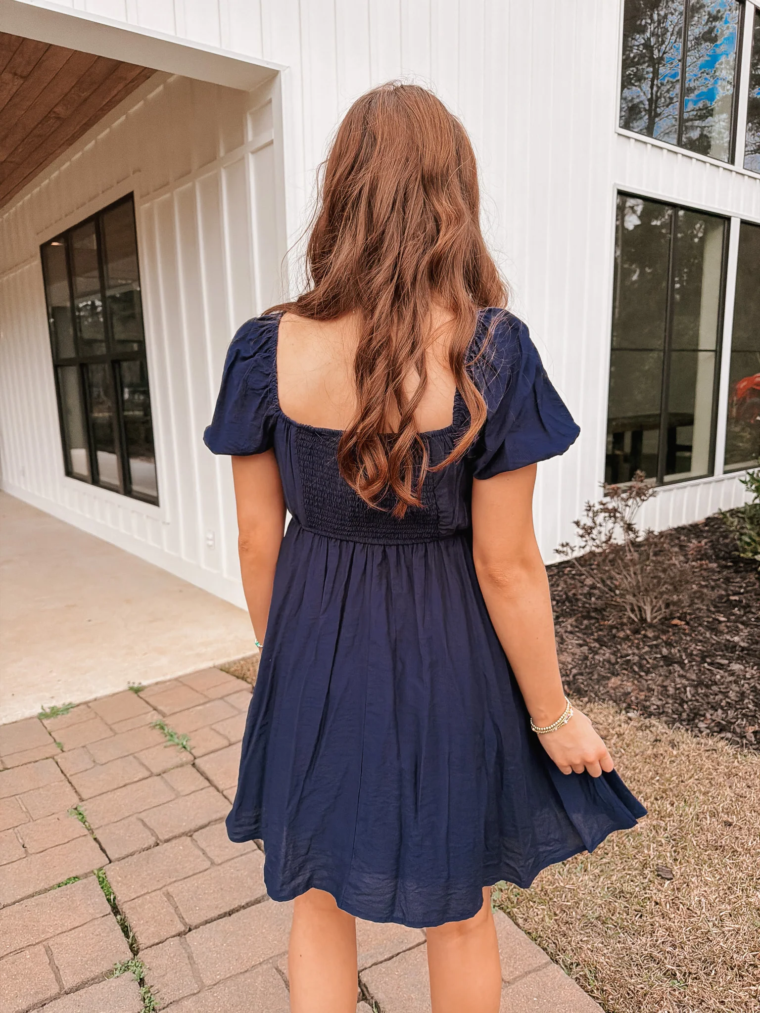 Serene Moment Dress in Navy - Image 6