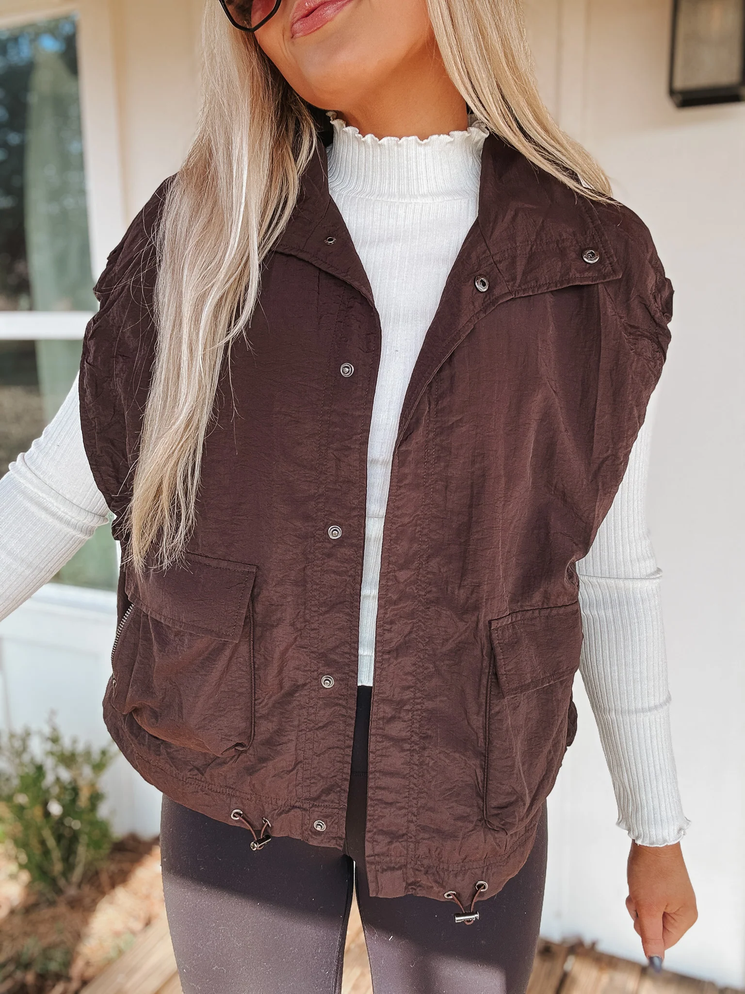 Street Stroll Brown Vest - Image 2