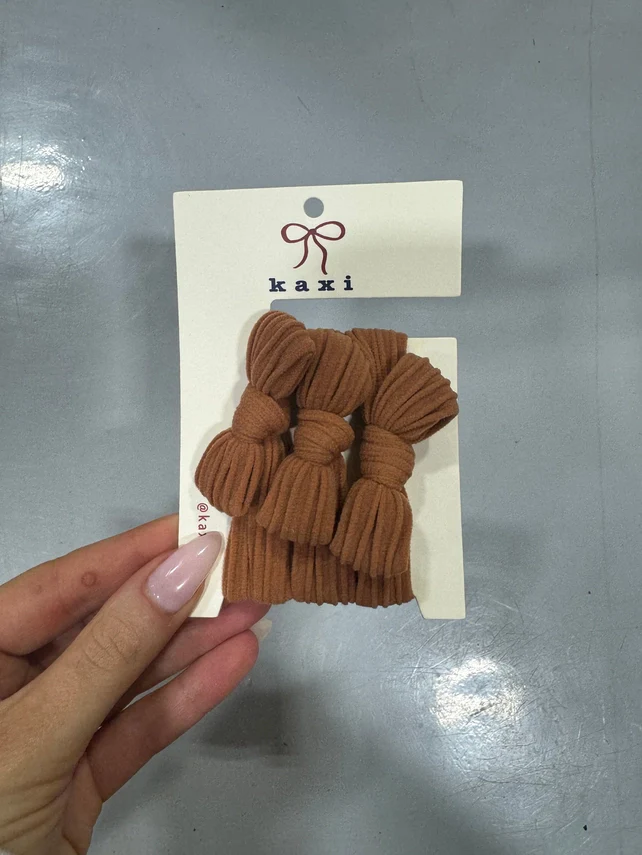 Kaxi Bow Slick Back Ponytails in Dark Brown - Image 4