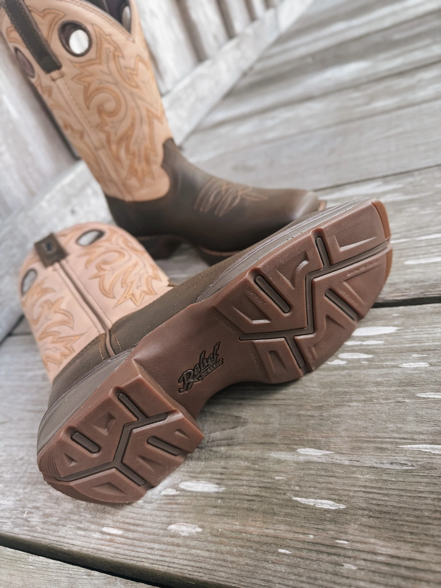 Men's Durango Rebel with InsulKul™ Western Boots in Coffee/Bone - Image 2