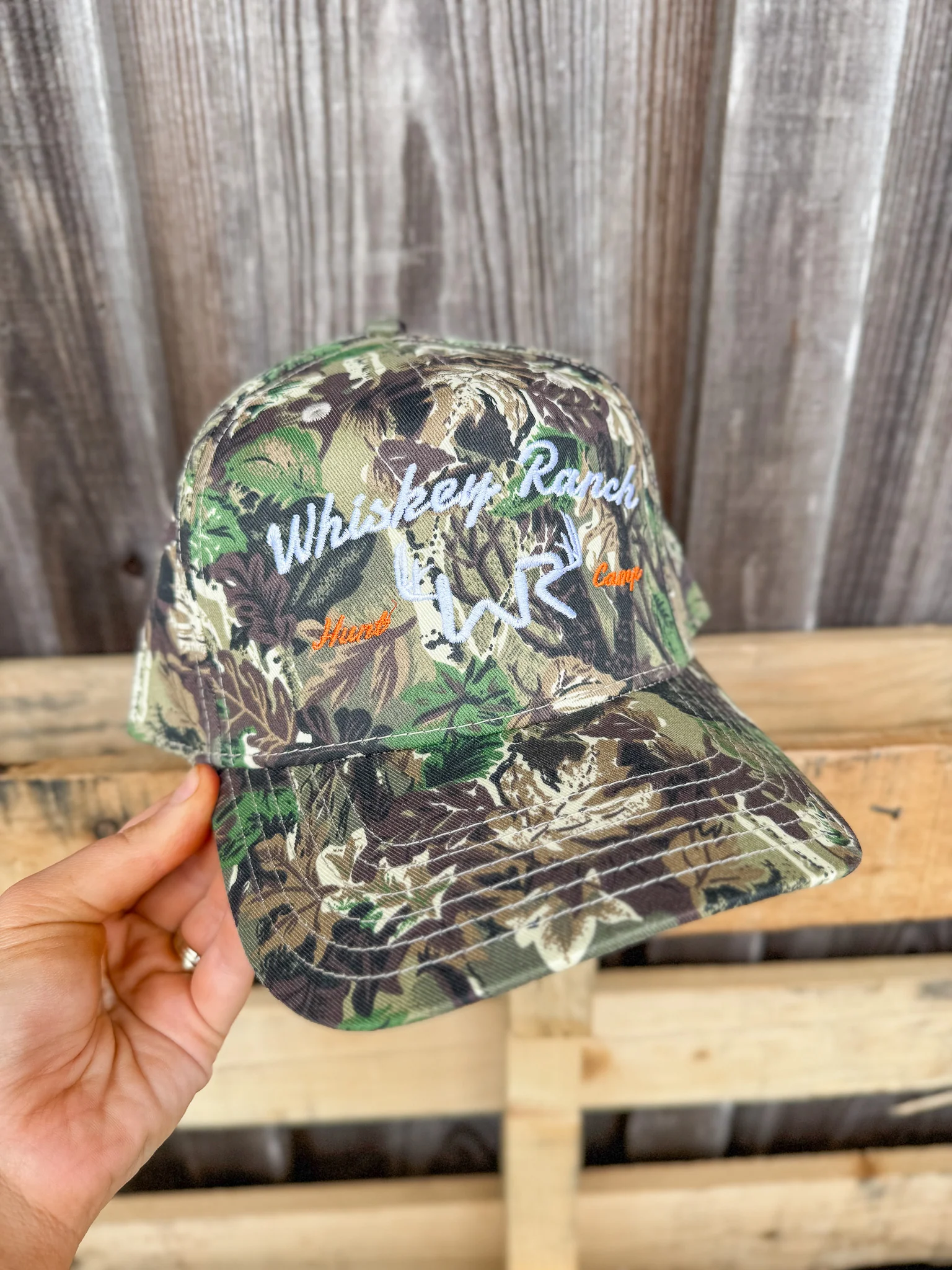 Whiskey Bent Hat Co. Deer Camp Camo Cap - Image 2