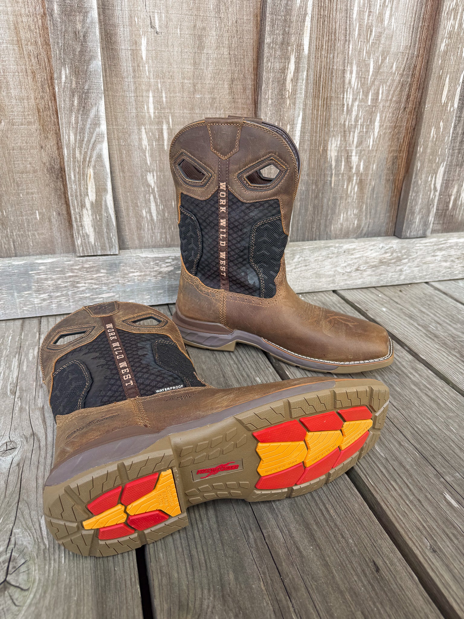 Men's Double H Phantom Rider Zenon Waterproof Square Composite Toe Work Boots - Image 2
