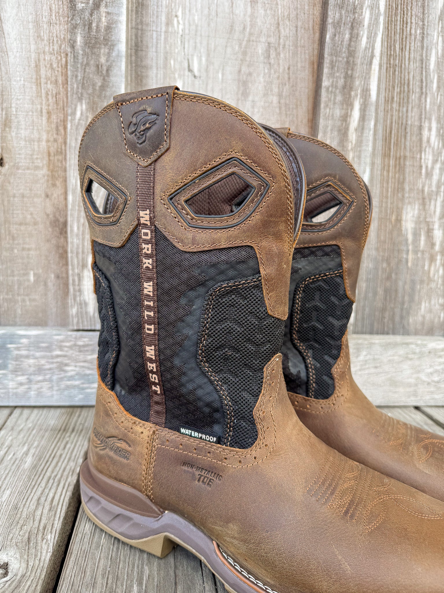 Men's Double H Phantom Rider Zenon Waterproof Square Composite Toe Work Boots - Image 3