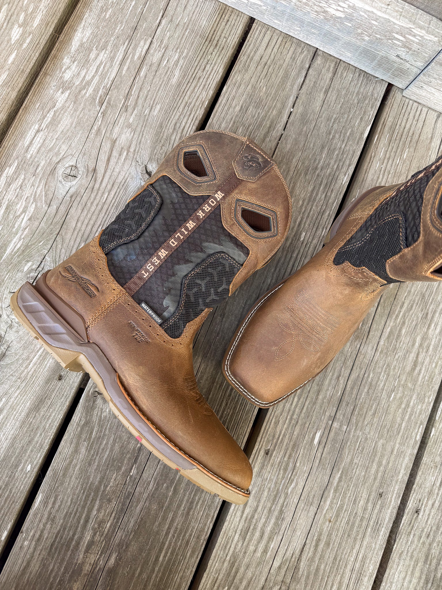 Men's Double H Phantom Rider Zenon Waterproof Square Composite Toe Work Boots - Image 4