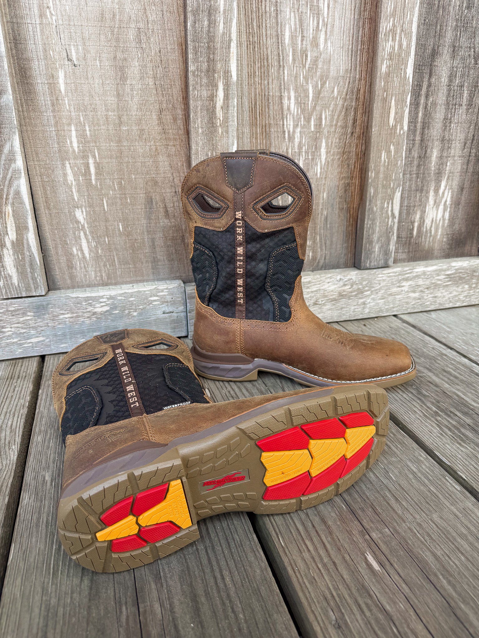 Men's Double H Phantom Rider Zenon Waterproof Square Toe Work Boots - Image 2