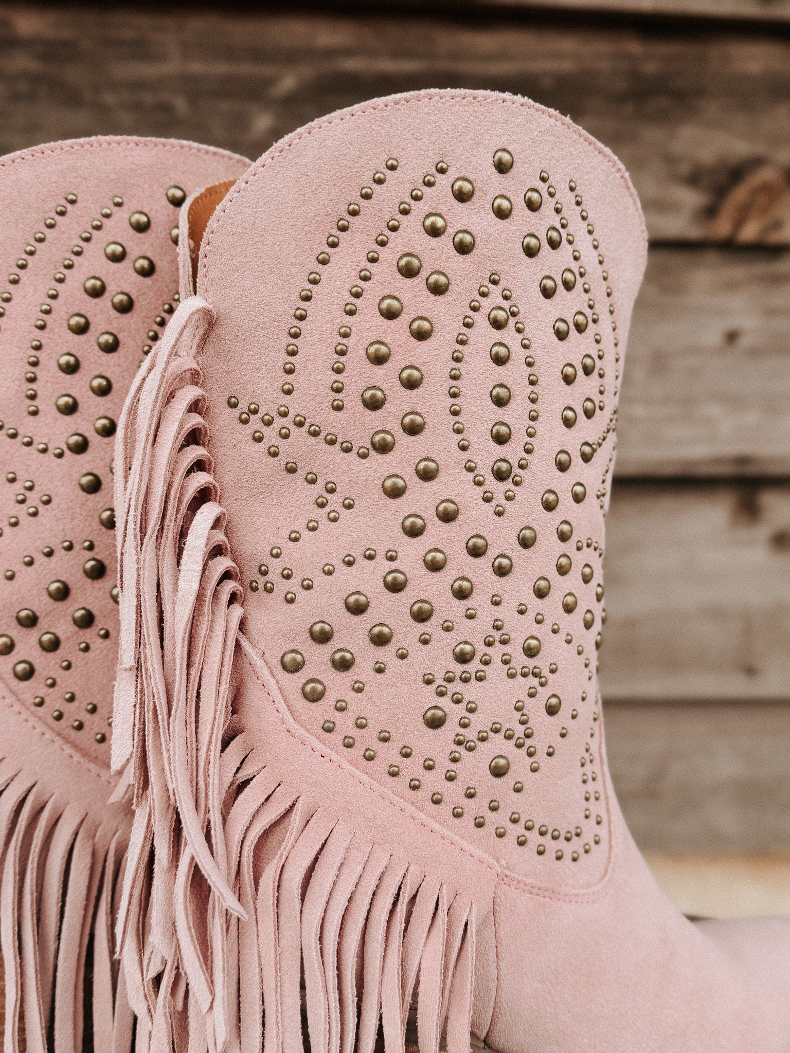 Dingo Star Power Suede Leather Booties in Pink - Image 10