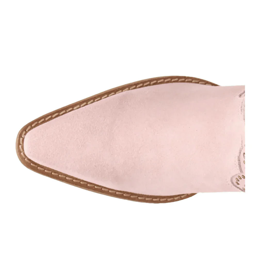 Dingo Star Power Suede Leather Booties in Pink - Image 17