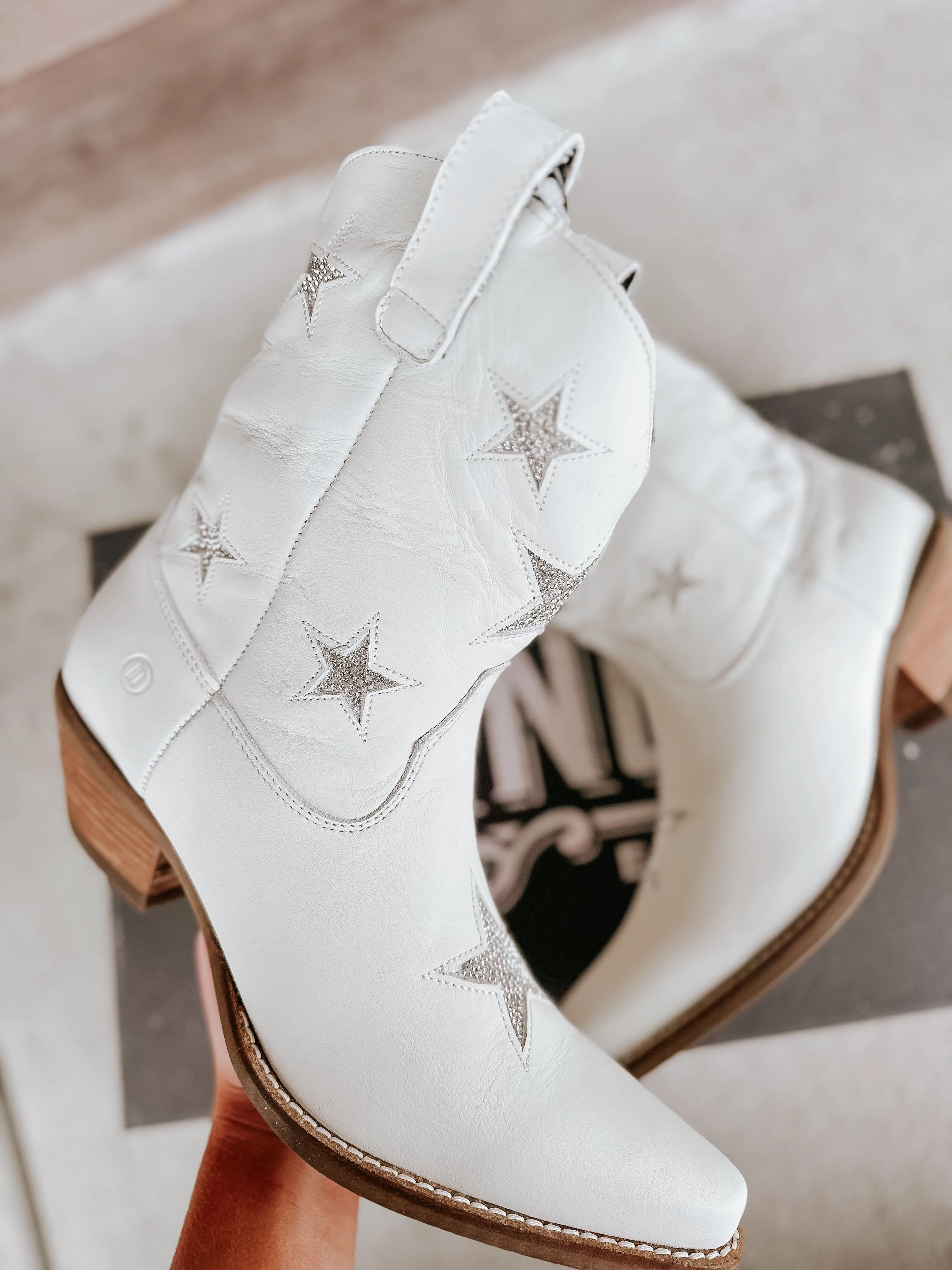 Dingo Star Struck White Leather Bootie - Image 15