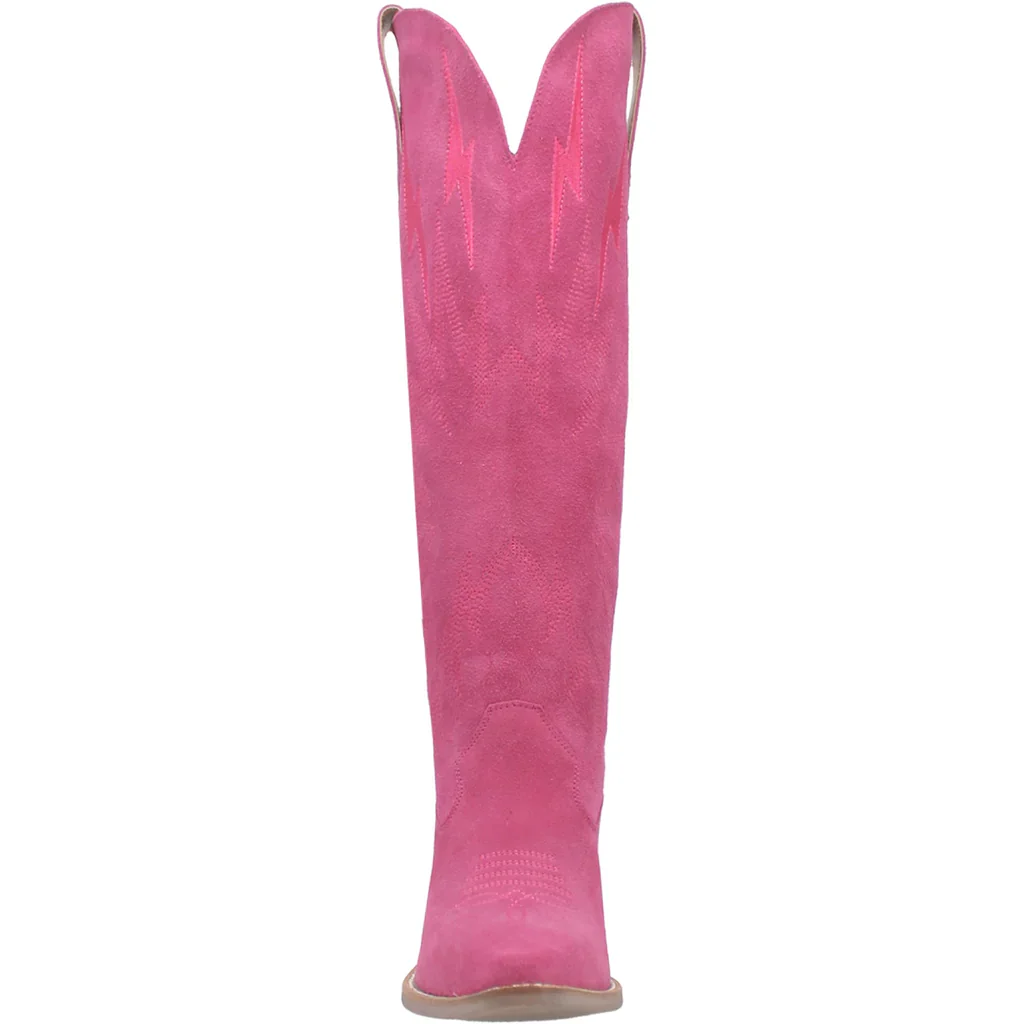 WOMEN'S DINGO THUNDER ROAD LEATHER BOOTS IN FUCHSIA - Image 7