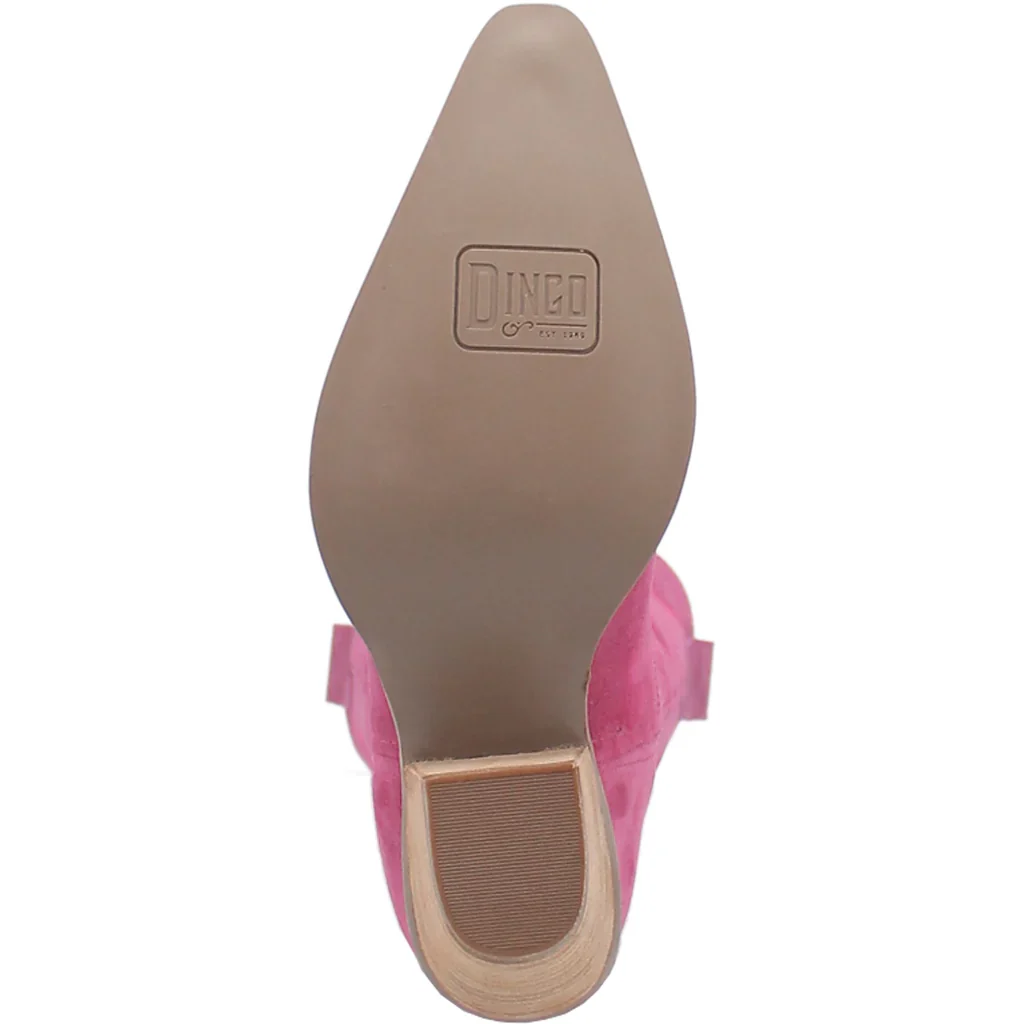 WOMEN'S DINGO THUNDER ROAD LEATHER BOOTS IN FUCHSIA - Image 9